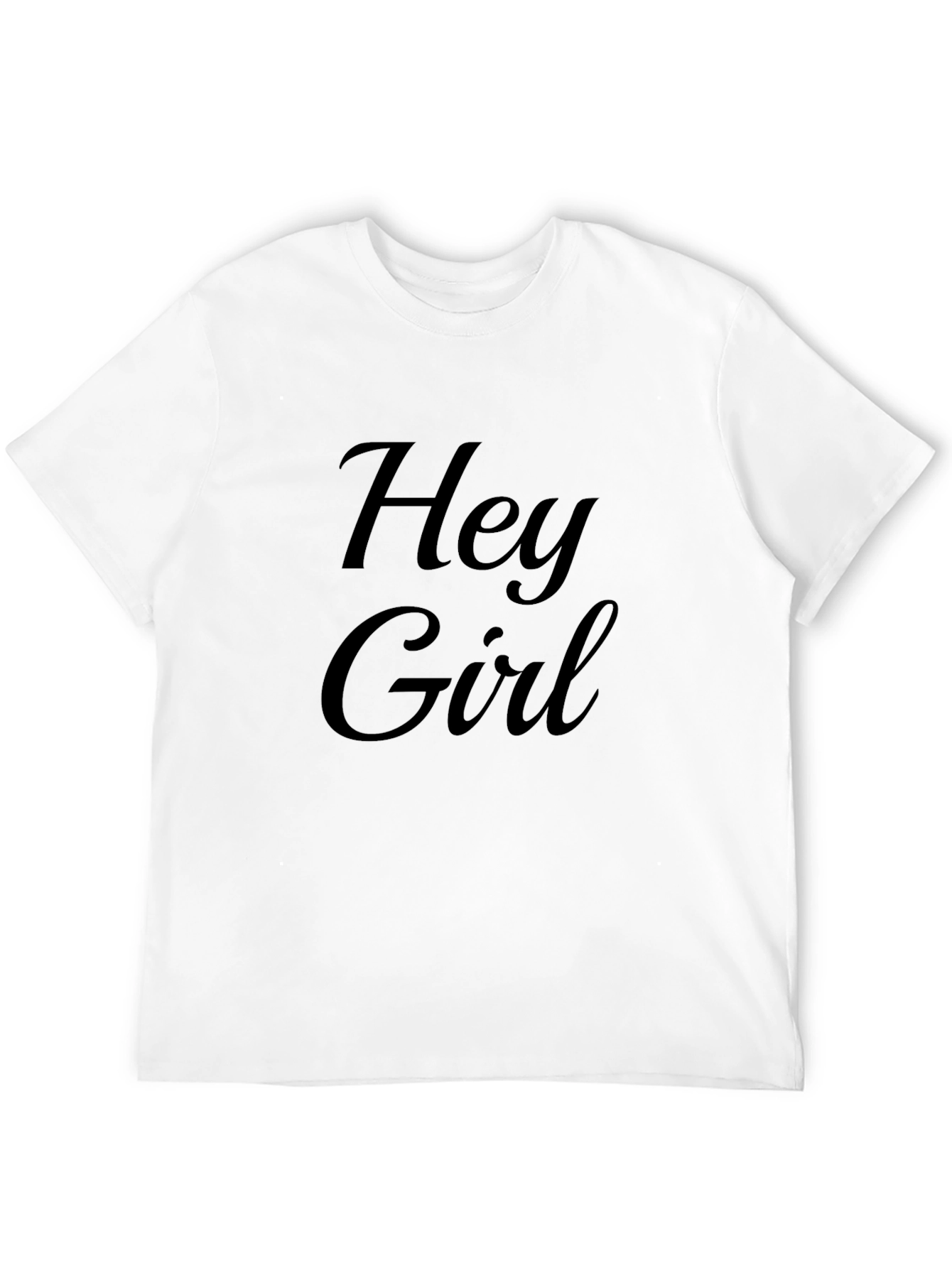 Hey Girl Graphic Print Black T-Shirt