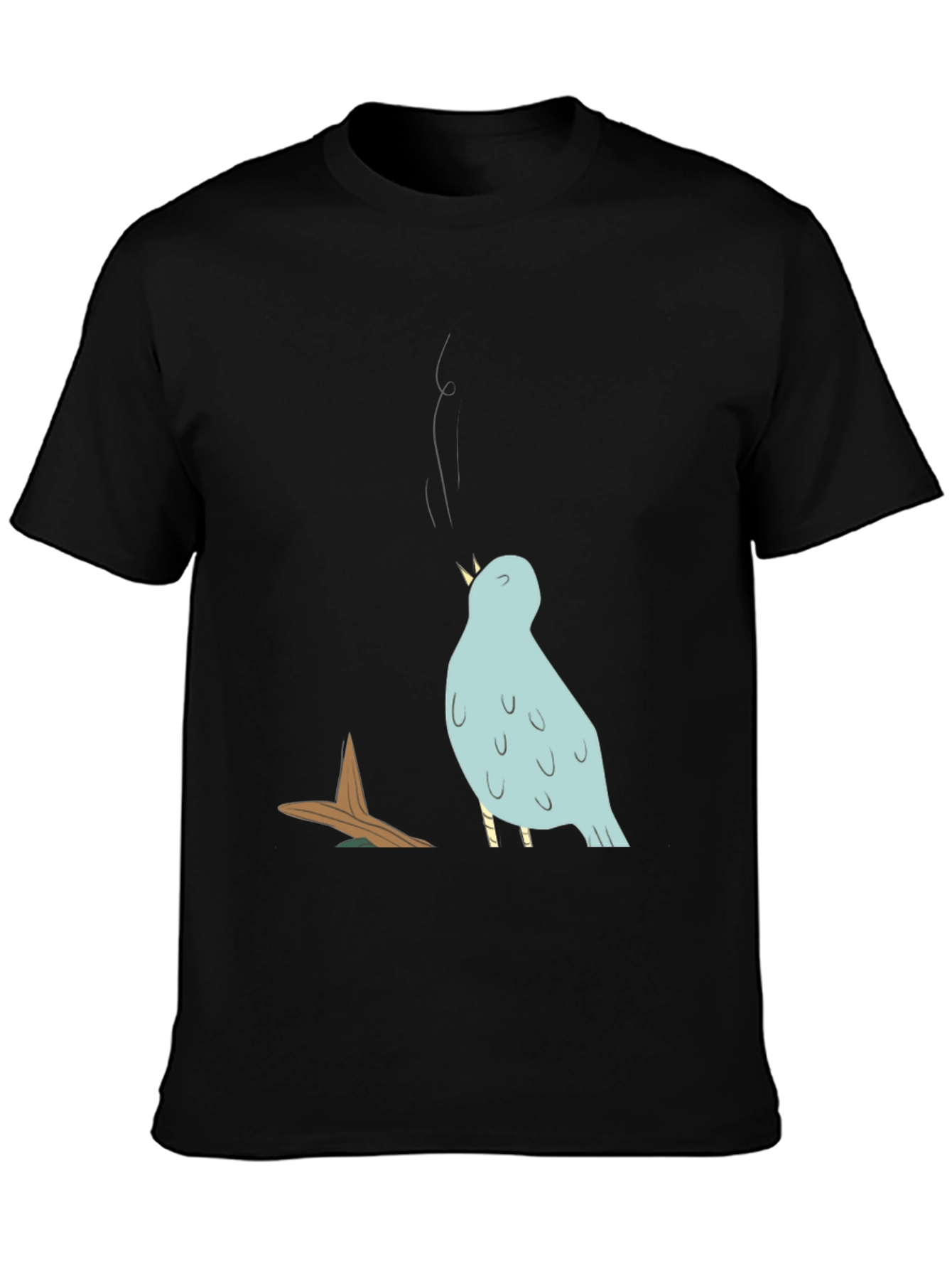 Singing Bird Graphic Tee - Mens Black T-Shirt