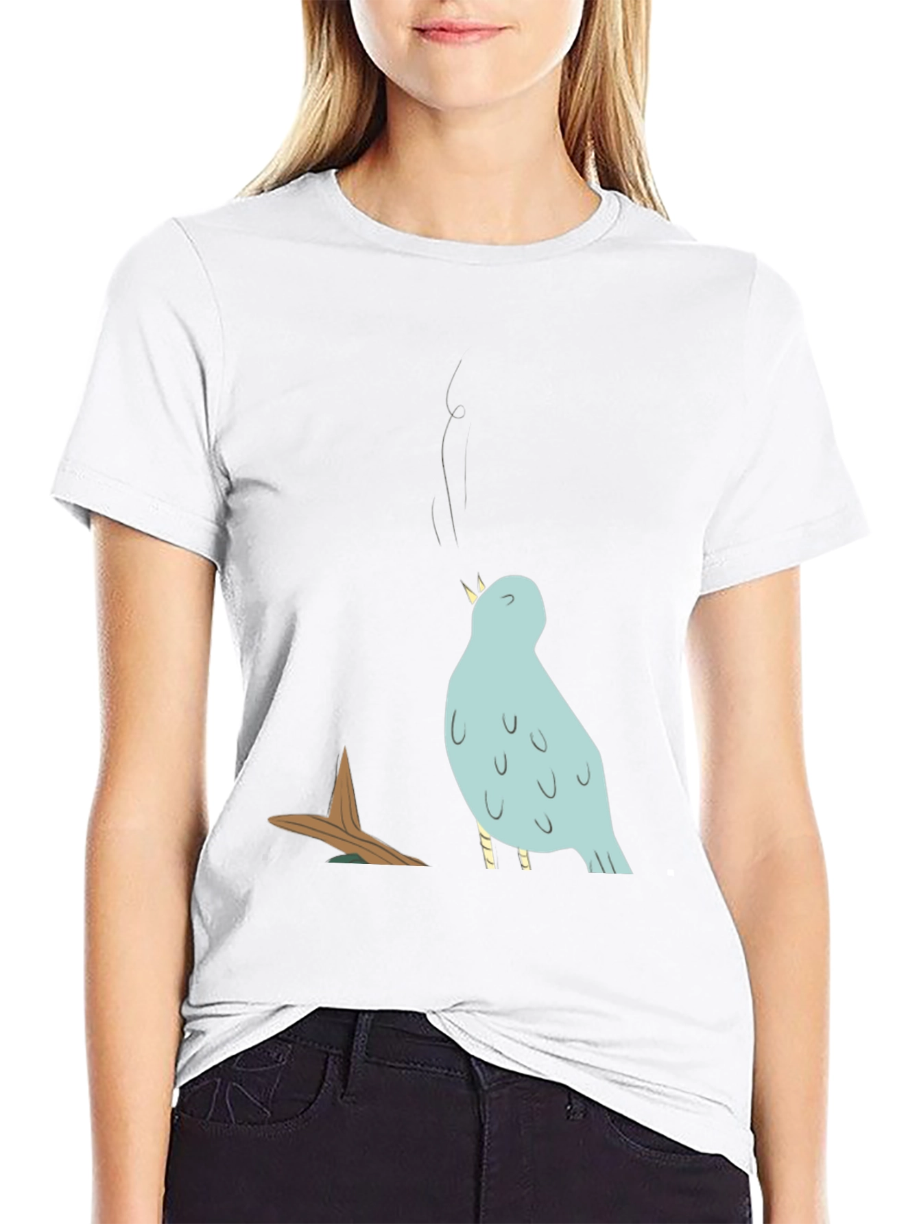 Singing Bird Graphic Tee - Mens Black T-Shirt