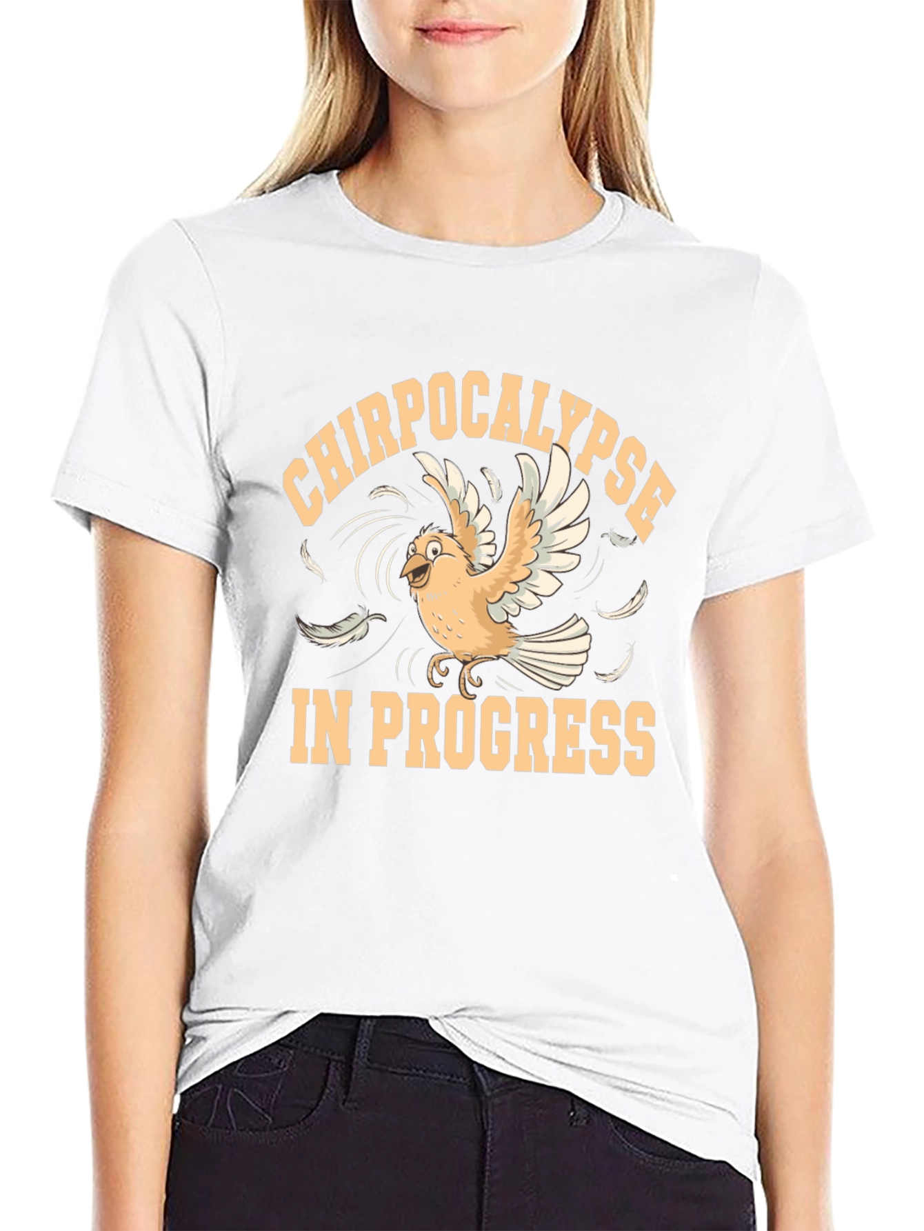 Chirpocalypse In Progress Black T-Shirt