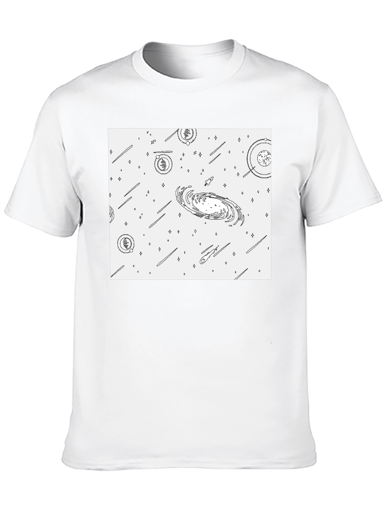 Galaxy Print Black T-Shirt