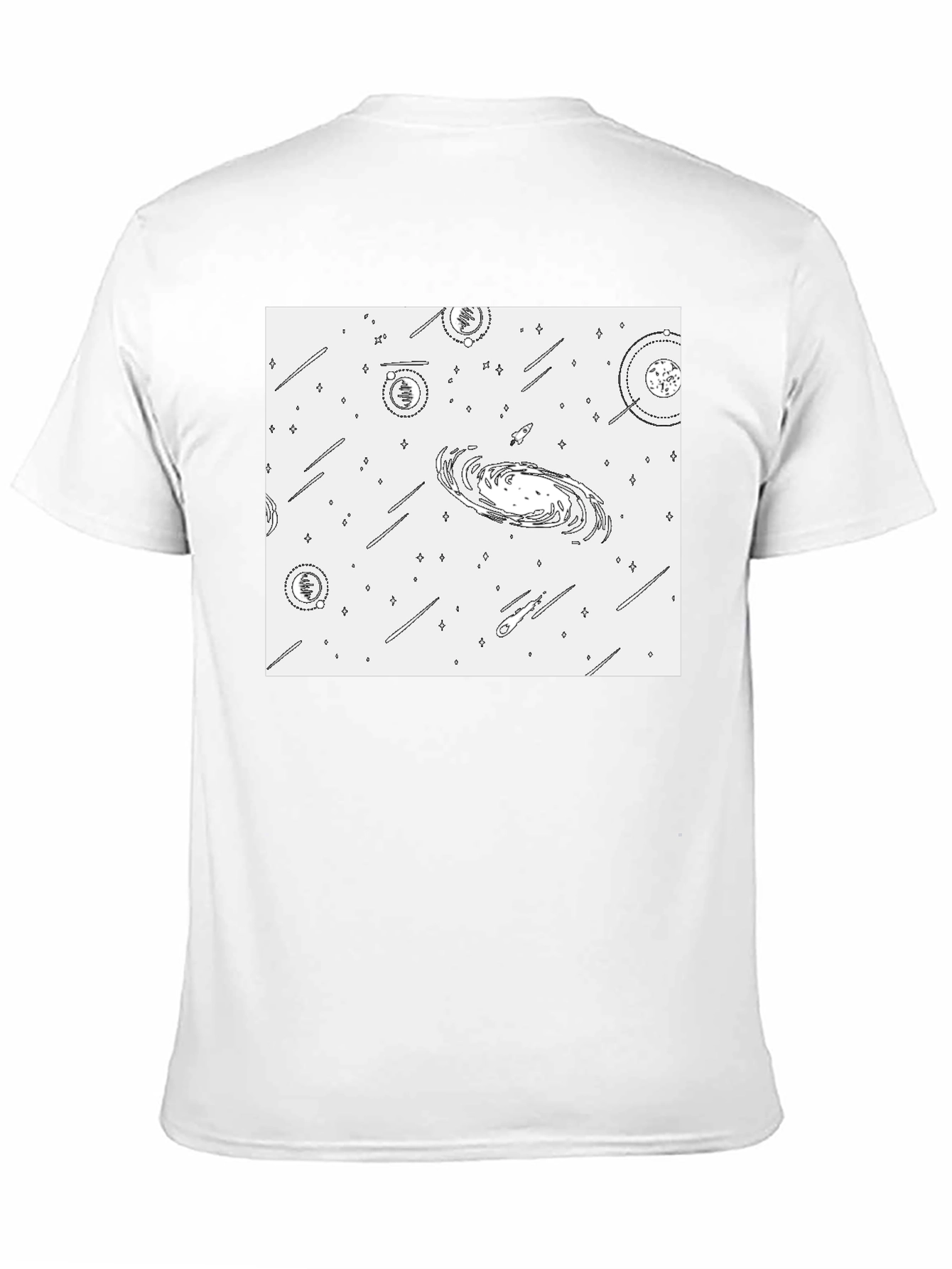 Galaxy Print Black T-Shirt