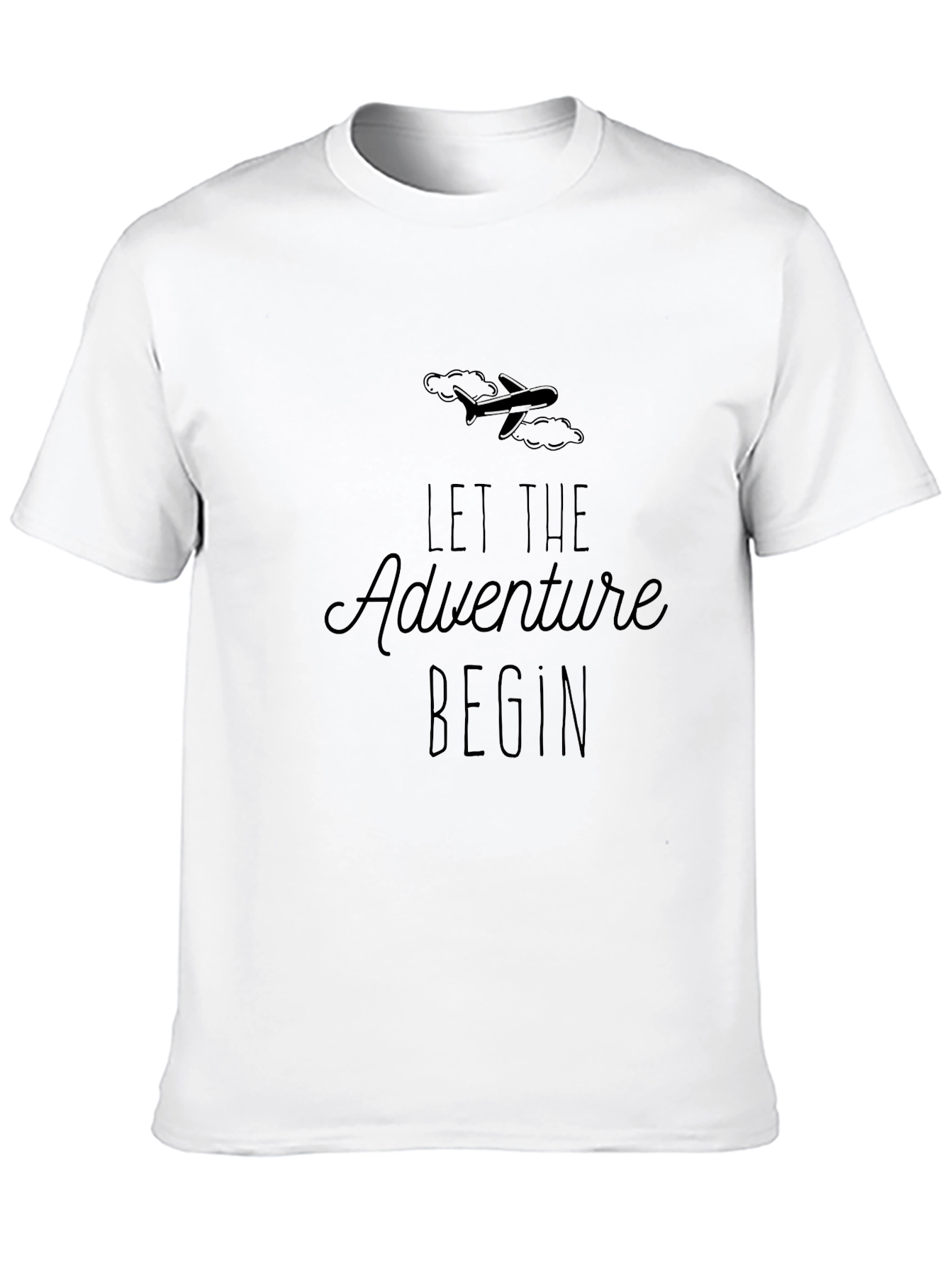Adventure Begins Graphic Tee - Black