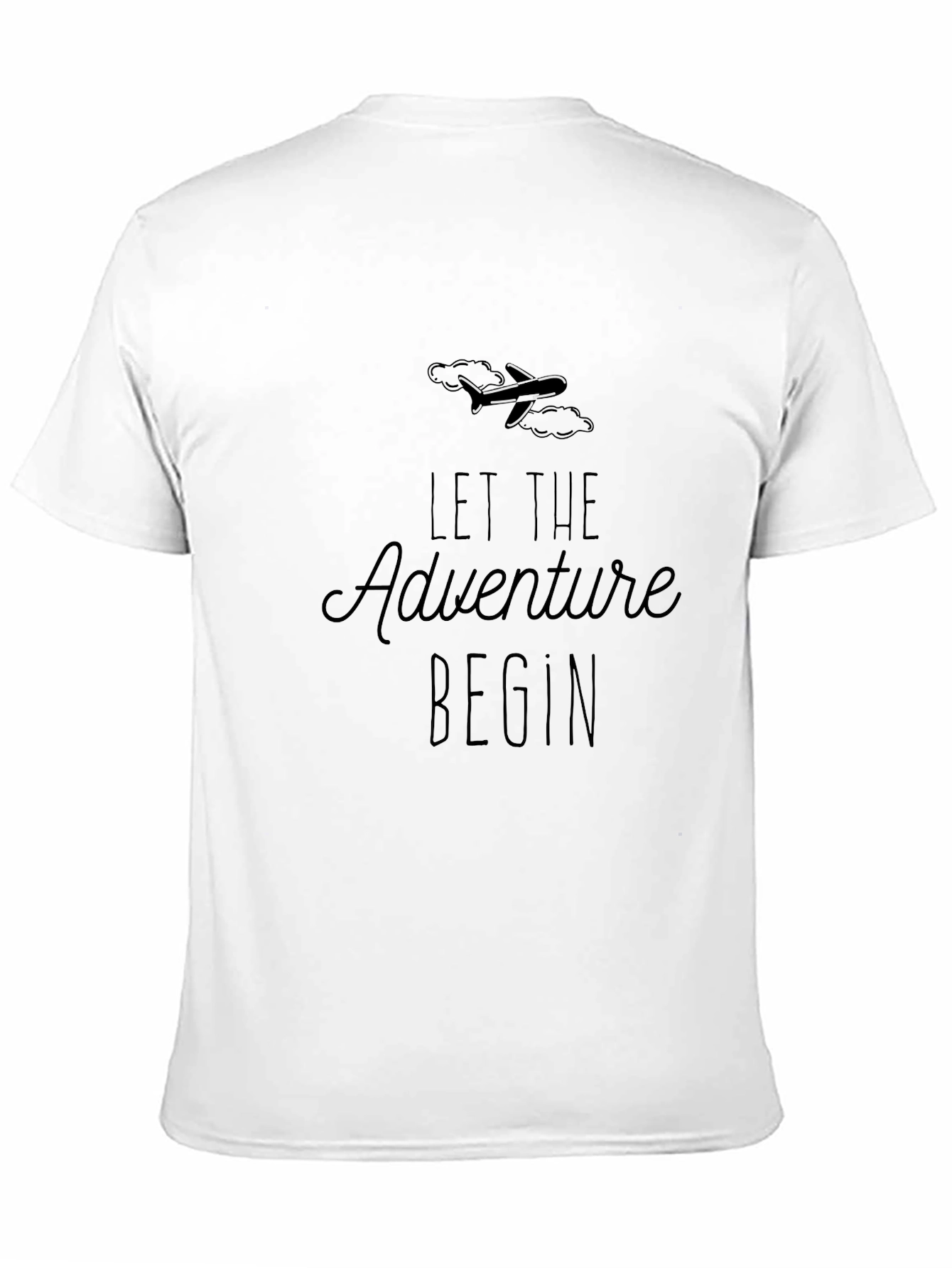 Adventure Begins Graphic Tee - Black