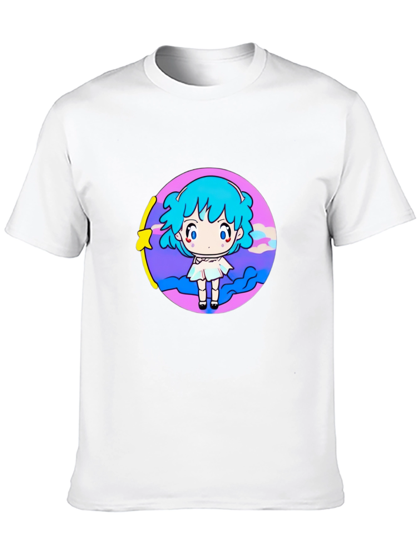 Anime Girl Graphic Tee - Black T-Shirt