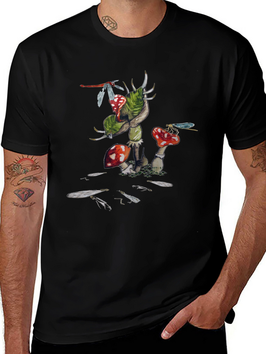 Whimsical Mushroom Creature Graphic Tee