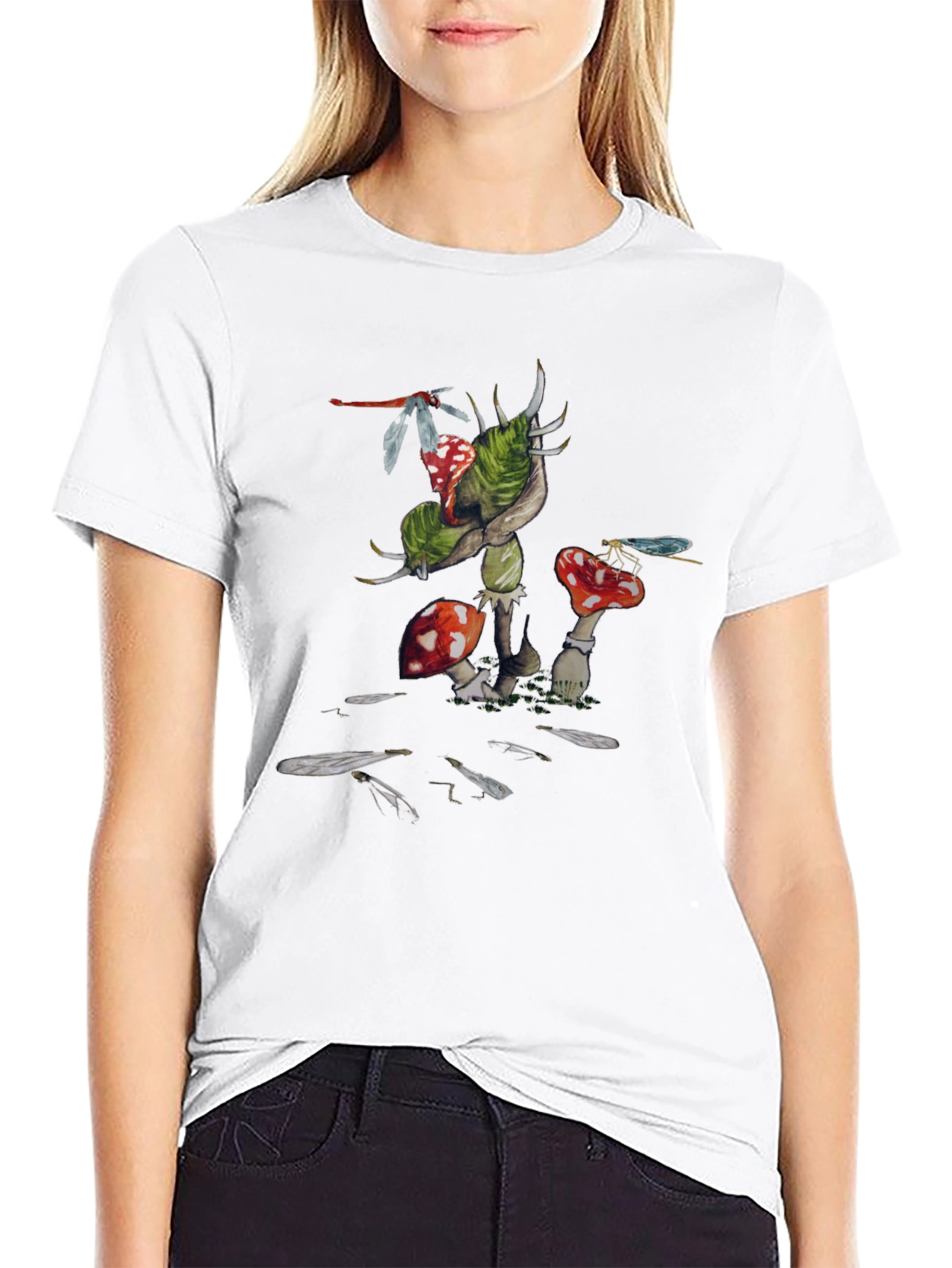 Whimsical Mushroom Creature Graphic Tee