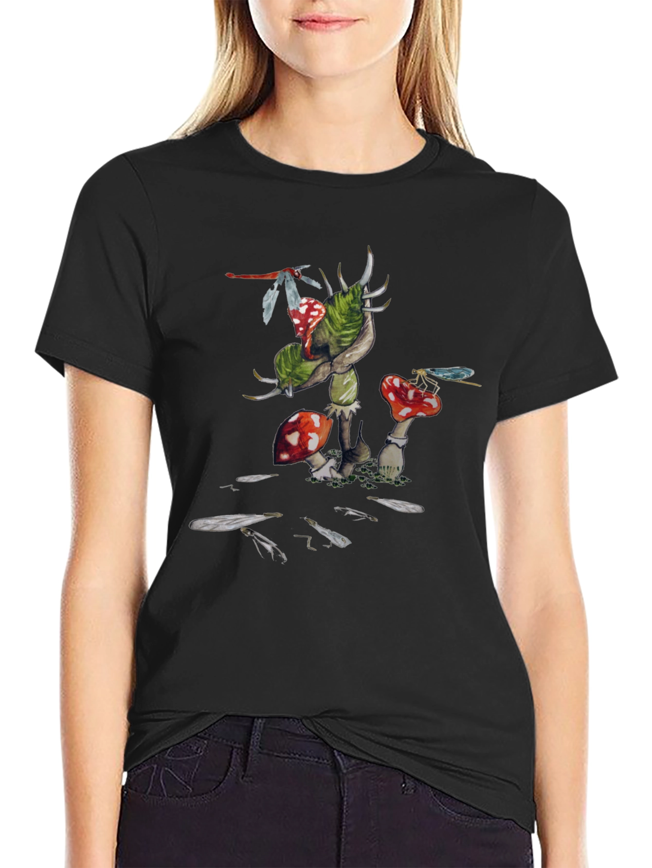 Whimsical Mushroom Creature Graphic Tee