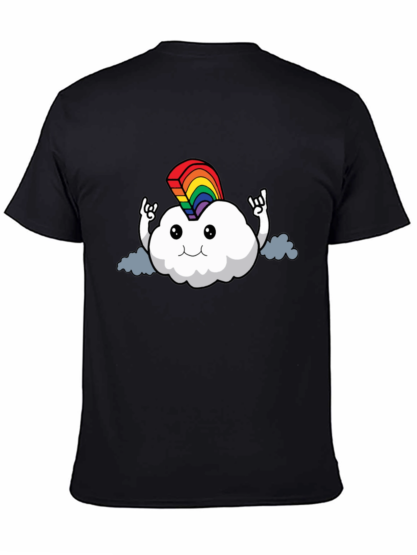 Rainbow Cloud Rock On T-Shirt