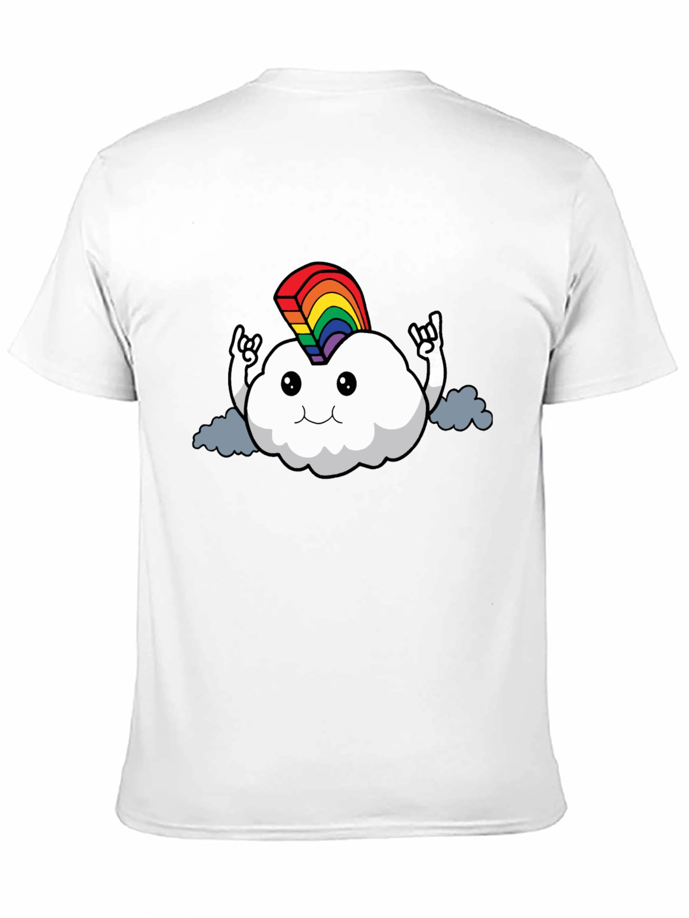 Rainbow Cloud Rock On T-Shirt