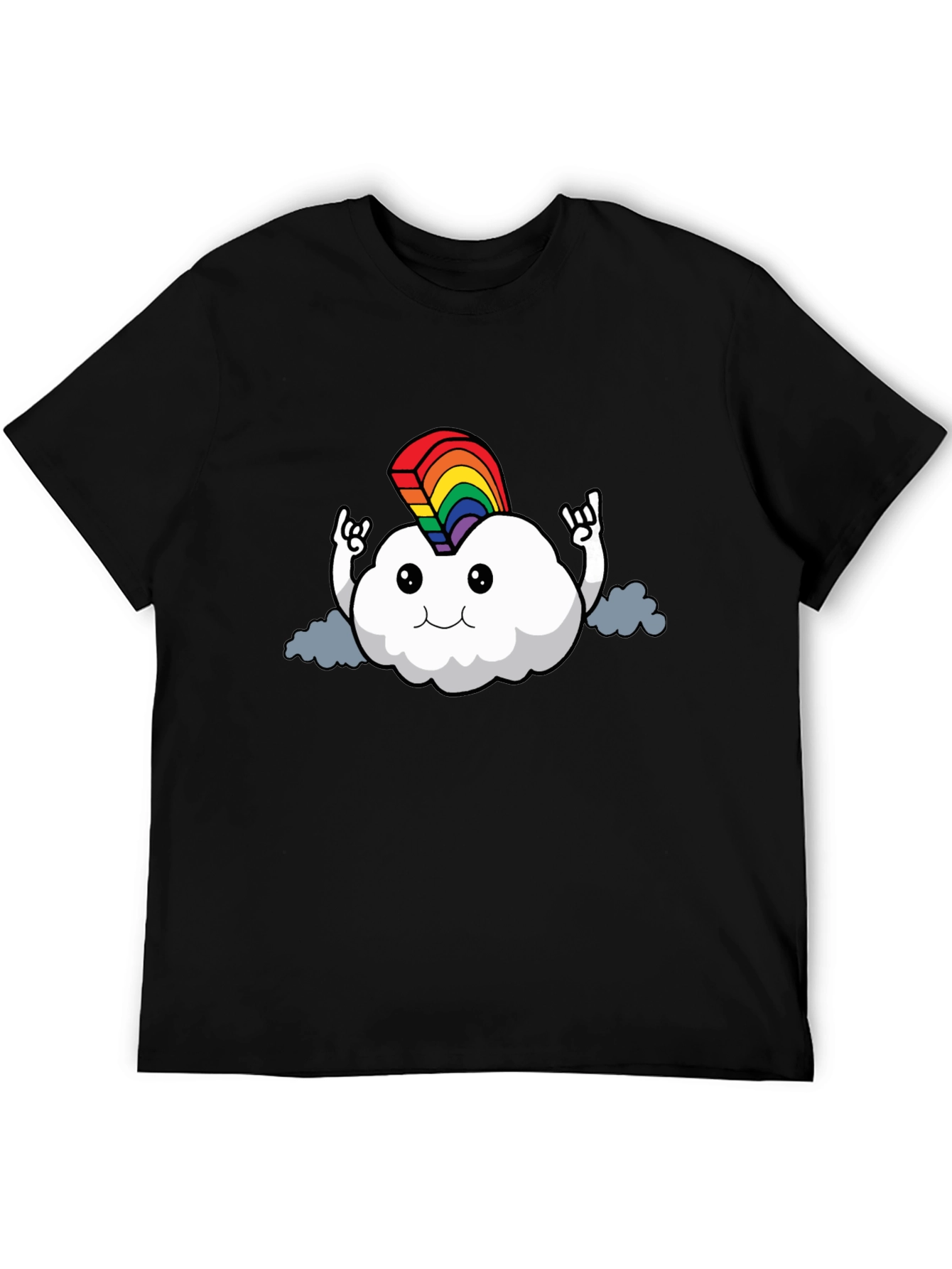 Rainbow Cloud Rock On T-Shirt