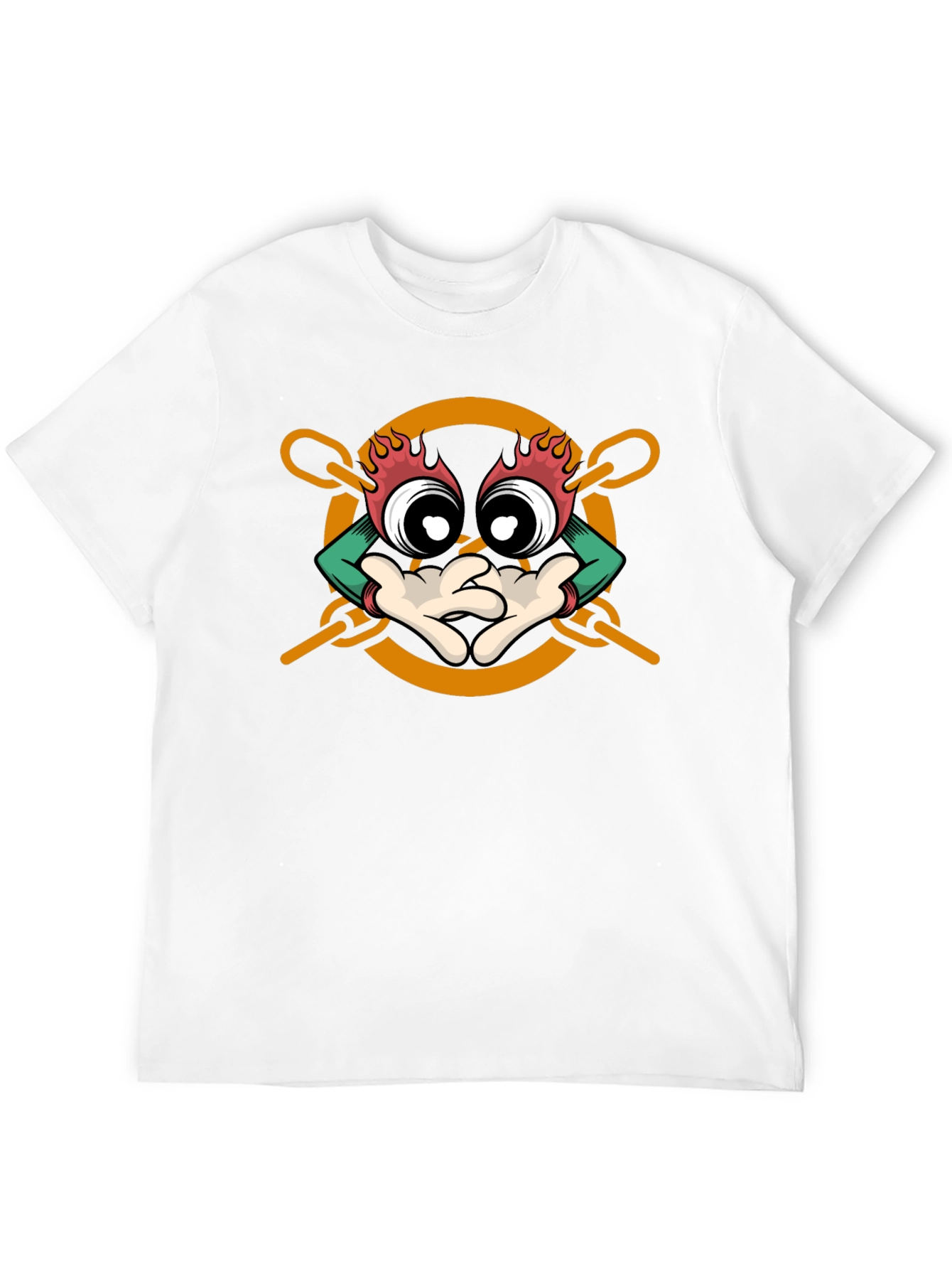 Cartoon Character Graphic Print Black T-Shirt