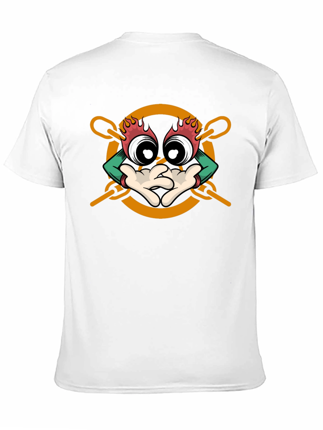 Cartoon Character Graphic Print Black T-Shirt