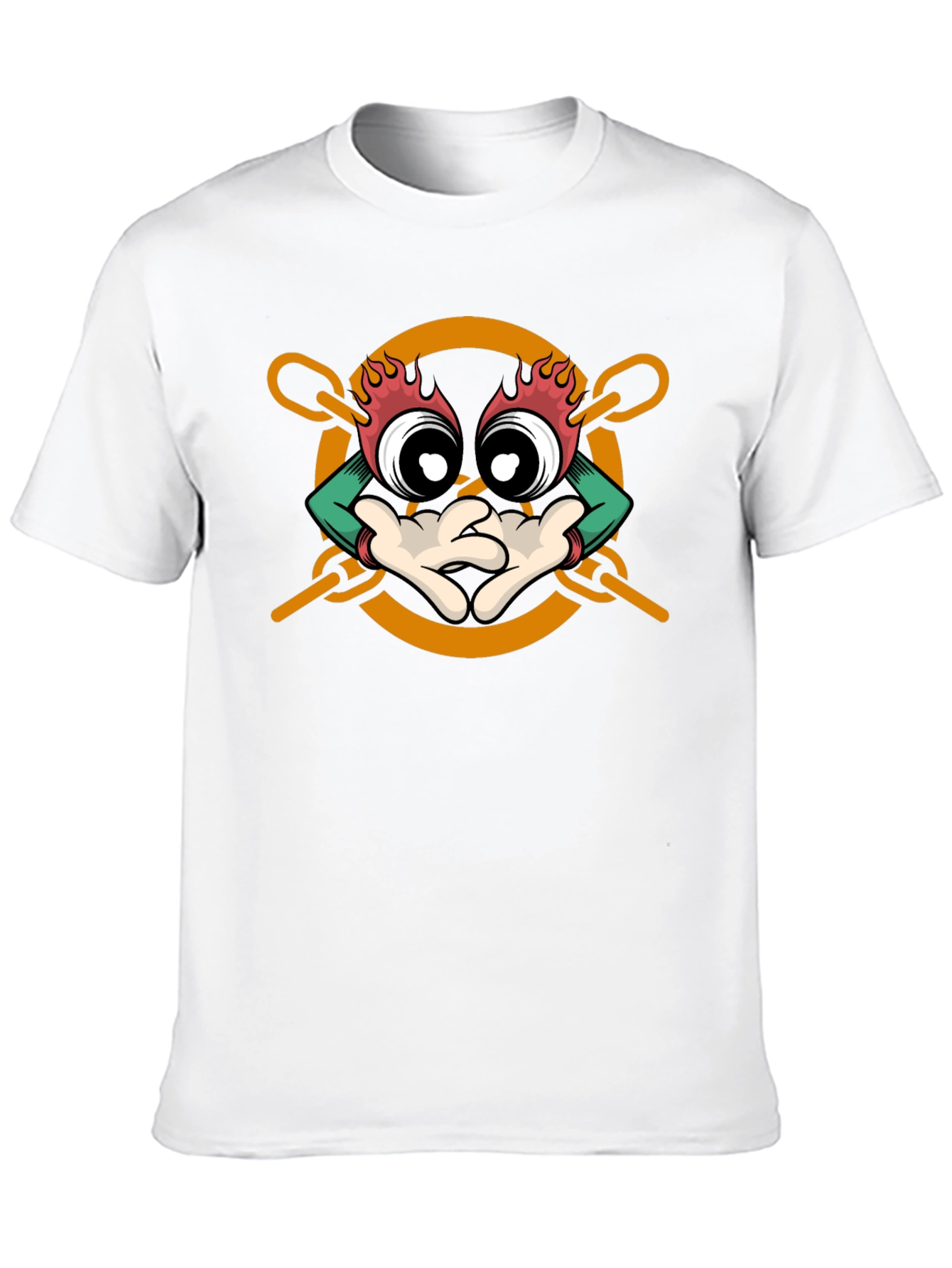Cartoon Character Graphic Print Black T-Shirt