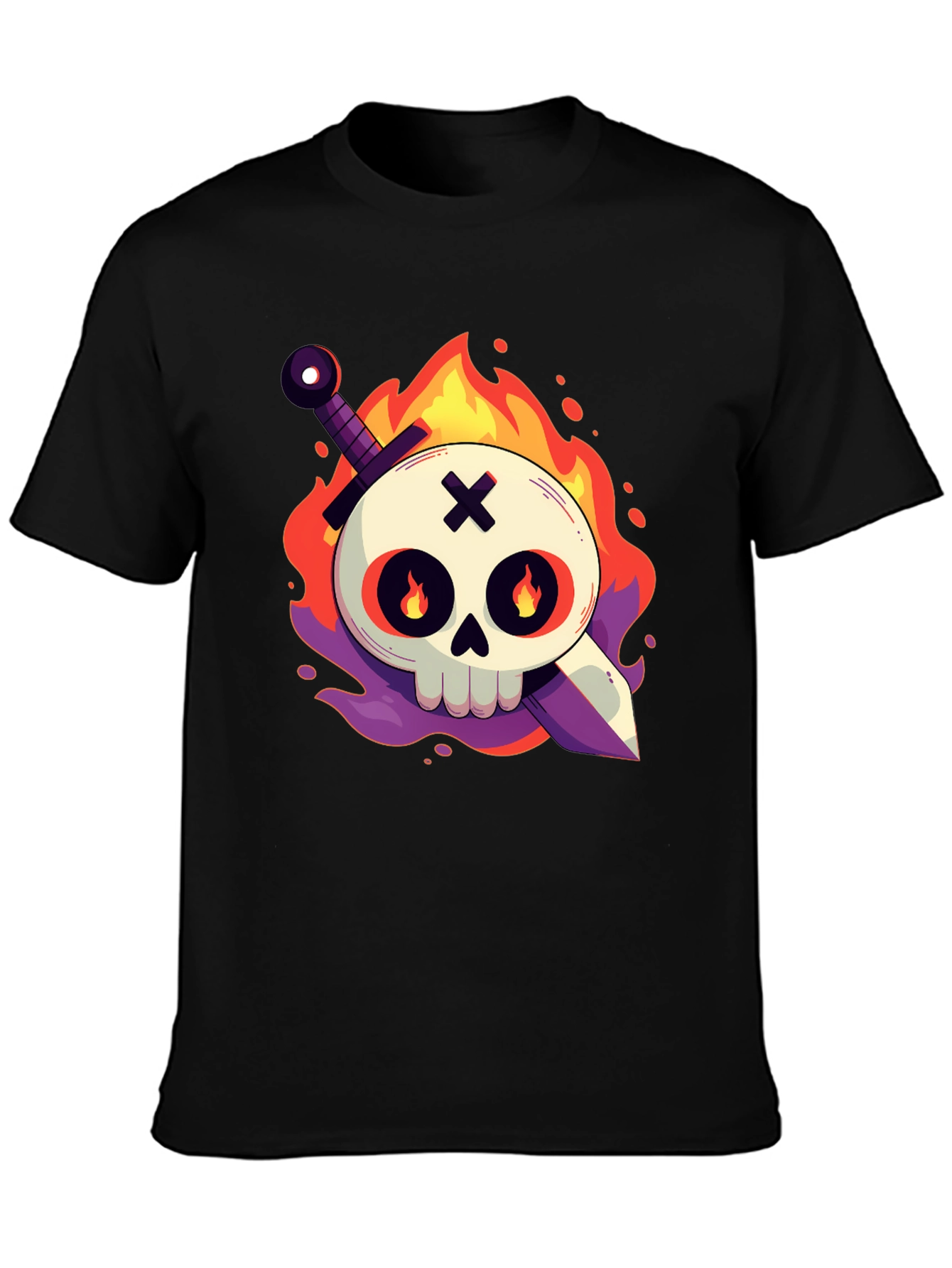 Skull & Sword Graphic Tee - Black