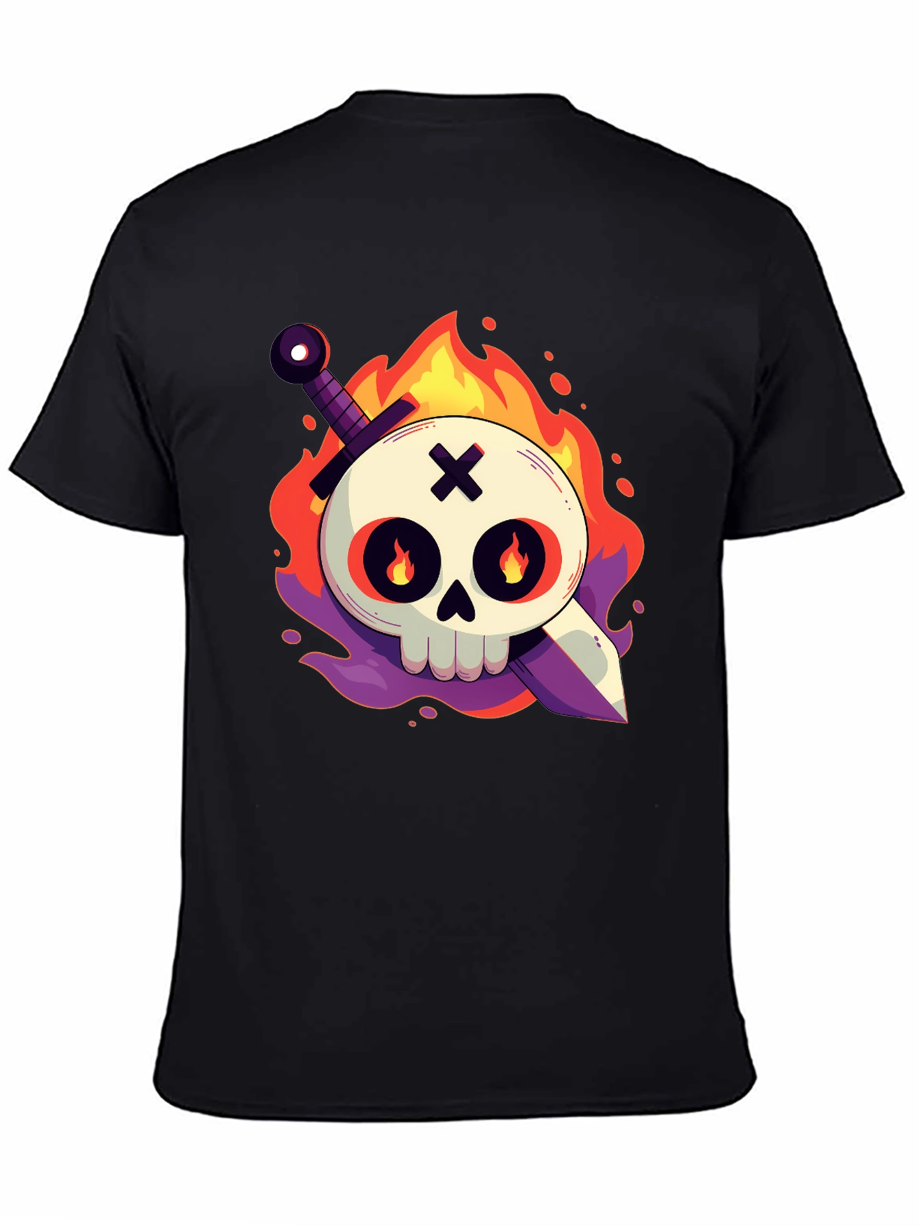Skull & Sword Graphic Tee - Black