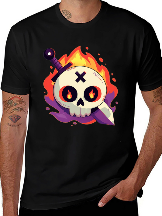 Skull & Sword Graphic Tee - Black