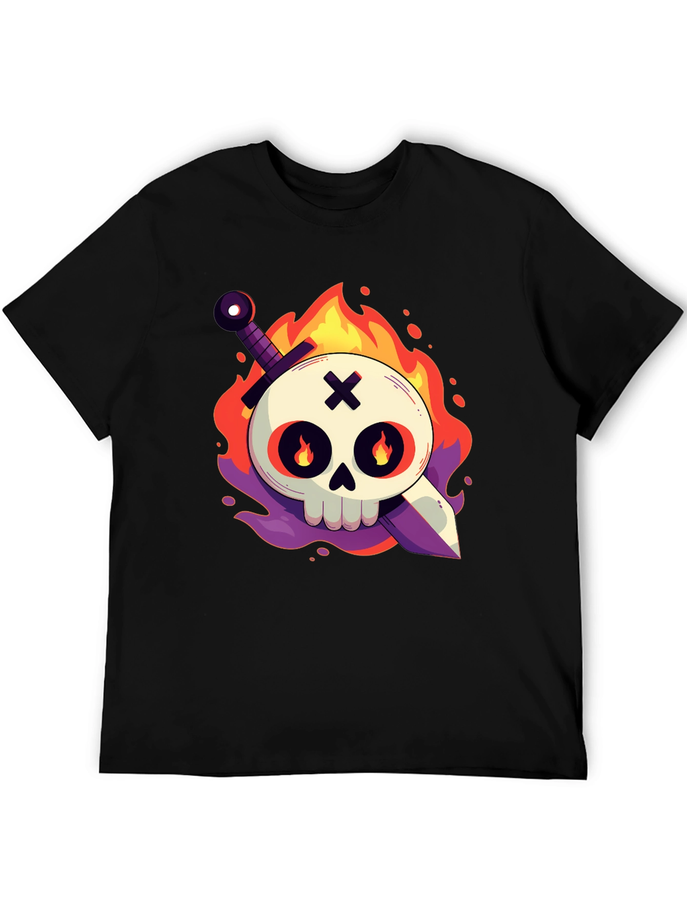 Skull & Sword Graphic Tee - Black