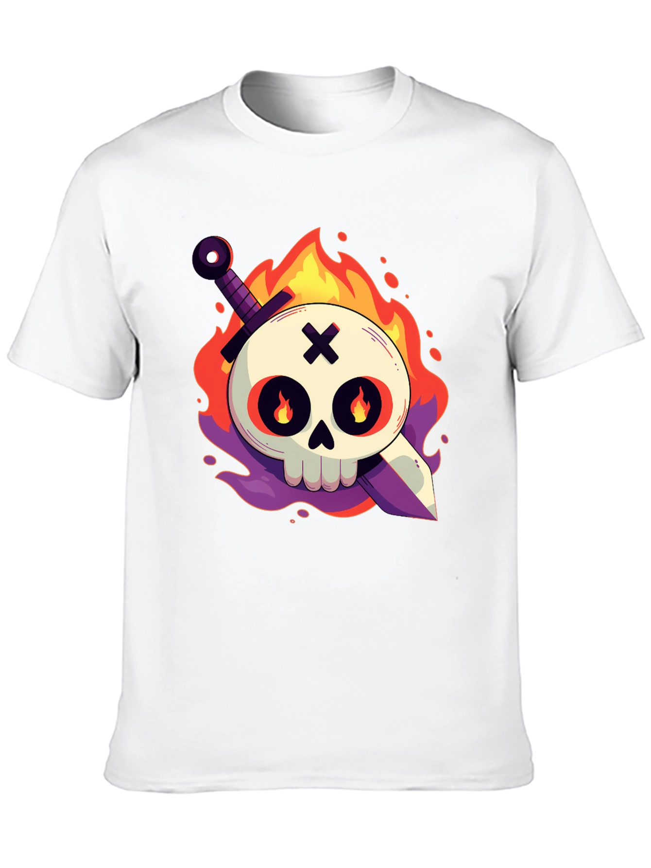Skull & Sword Graphic Tee - Black