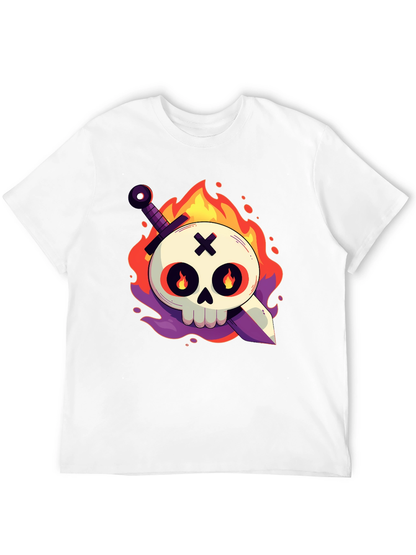 Skull & Sword Graphic Tee - Black
