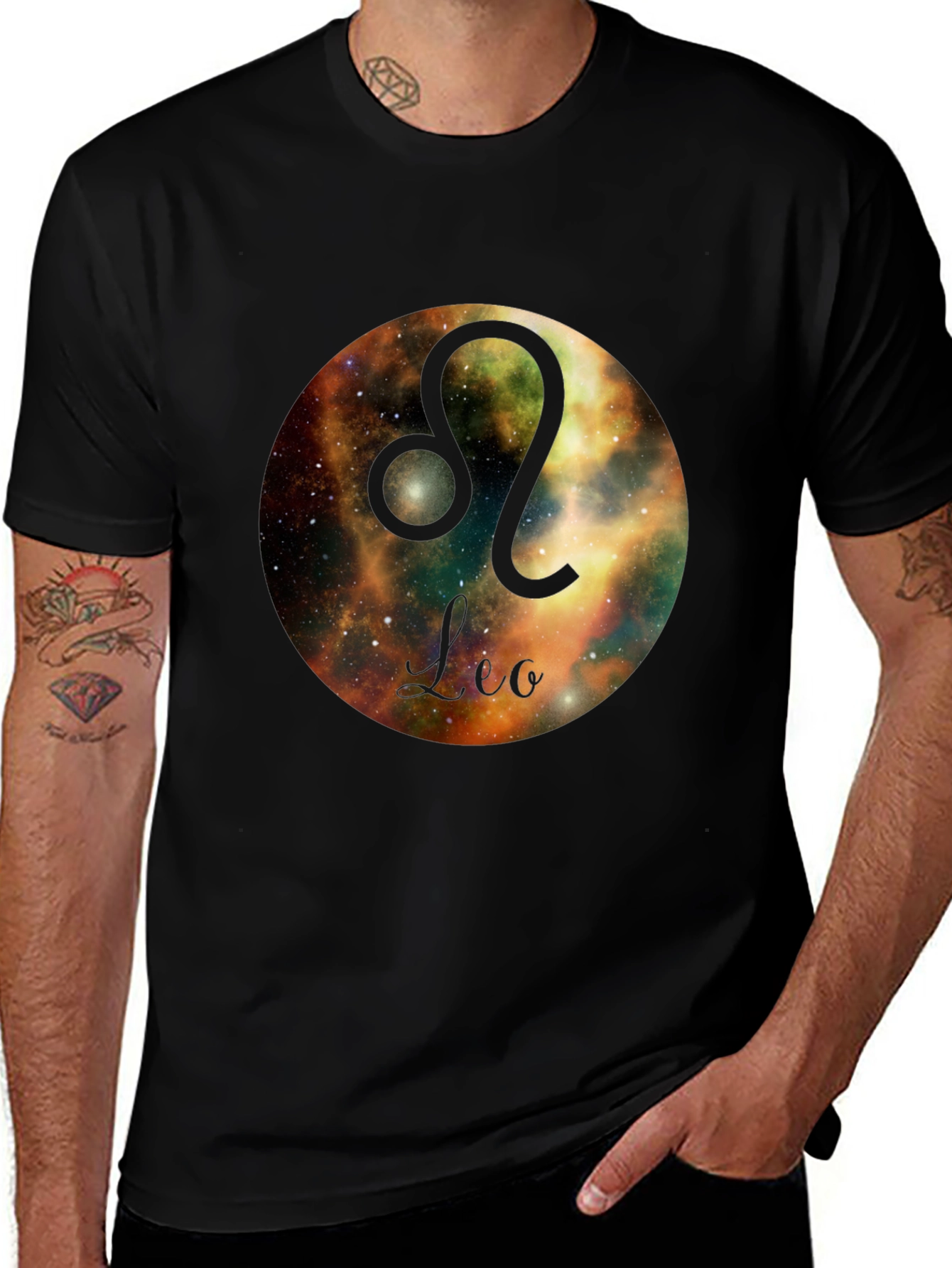 Leo Zodiac T-Shirt - Galaxy Design