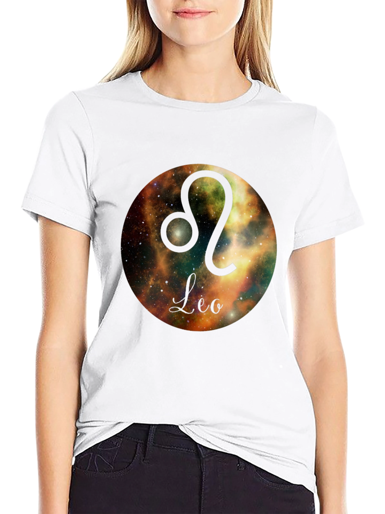 Leo Zodiac T-Shirt - Galaxy Design