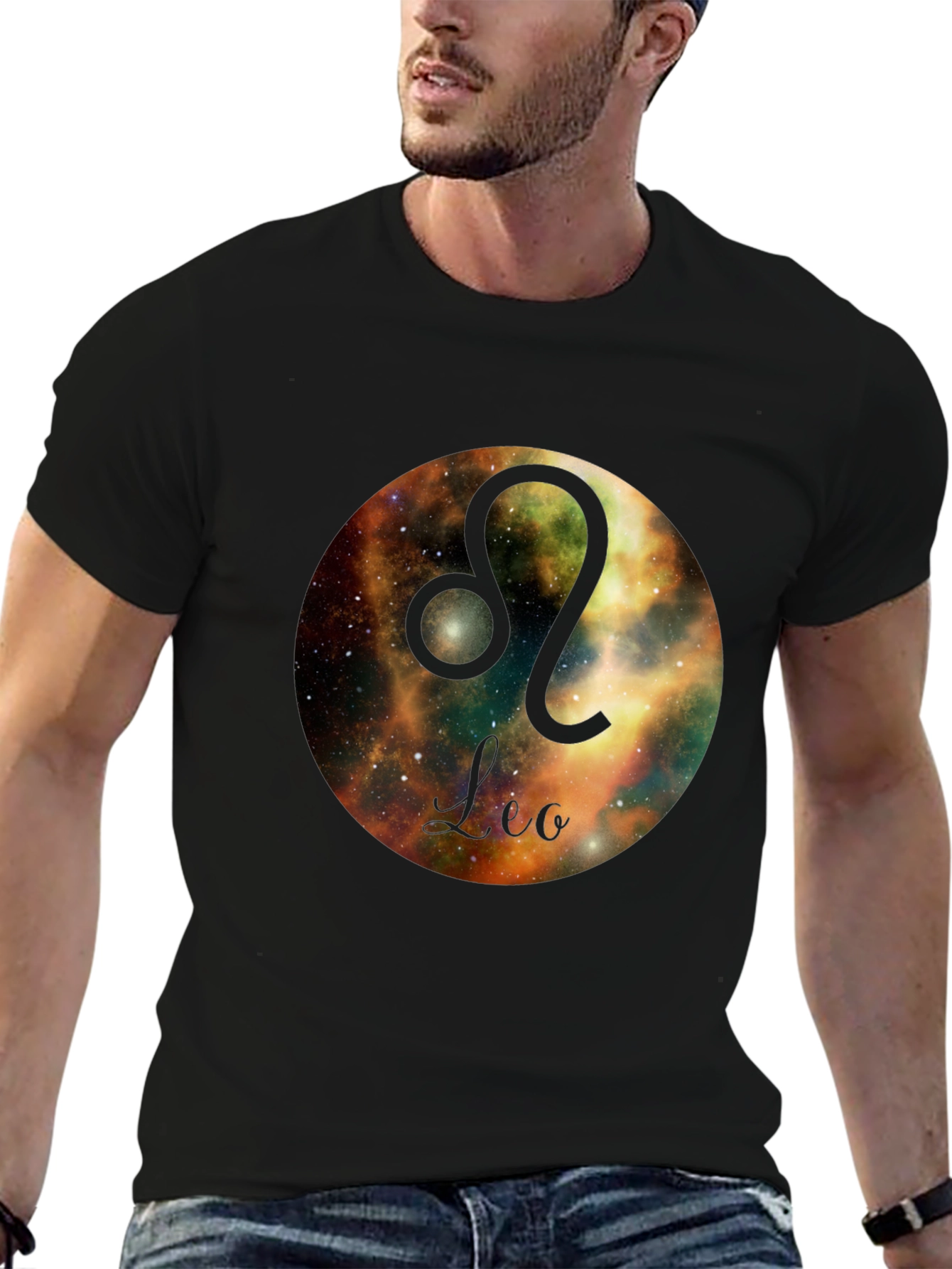 Leo Zodiac T-Shirt - Galaxy Design