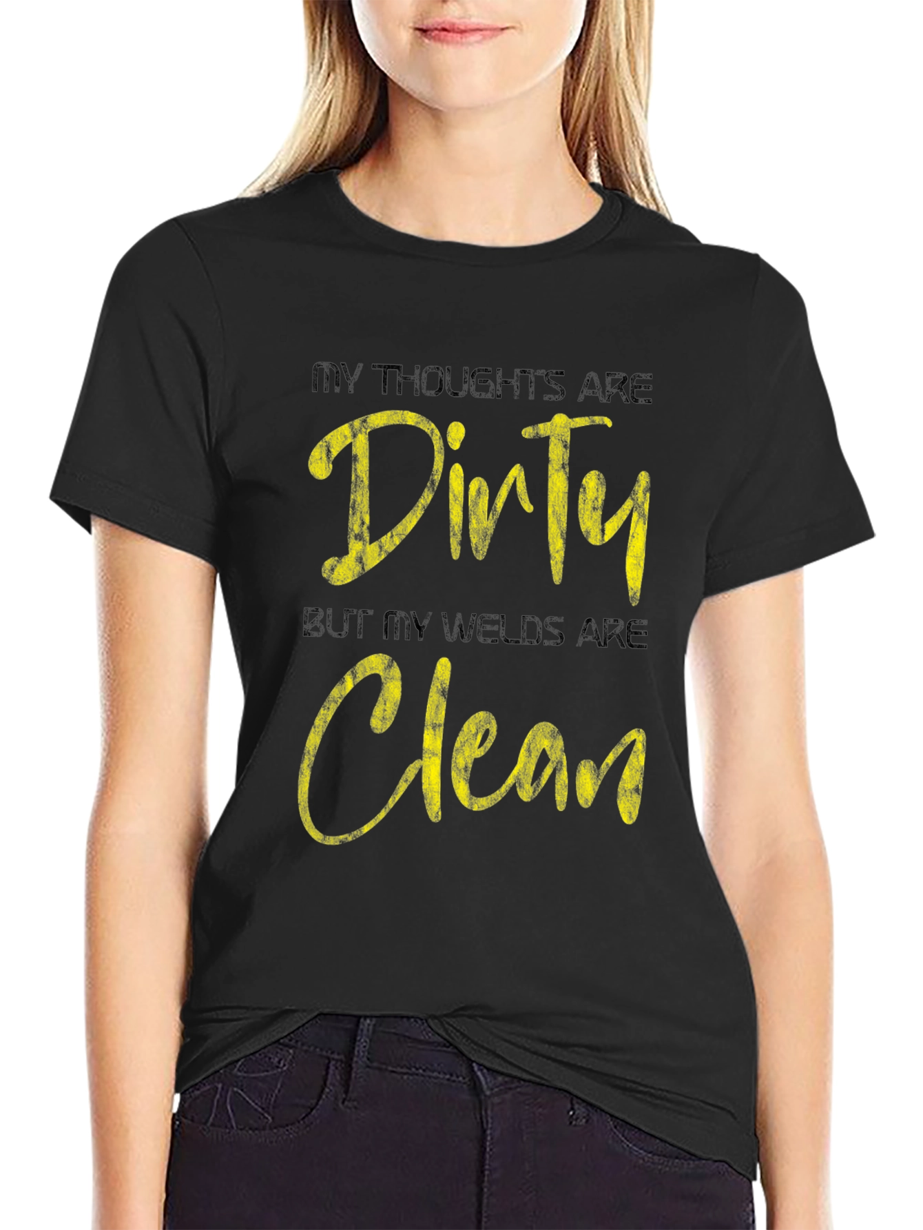 Dirty Thoughts Clean Welds Black Graphic Tee