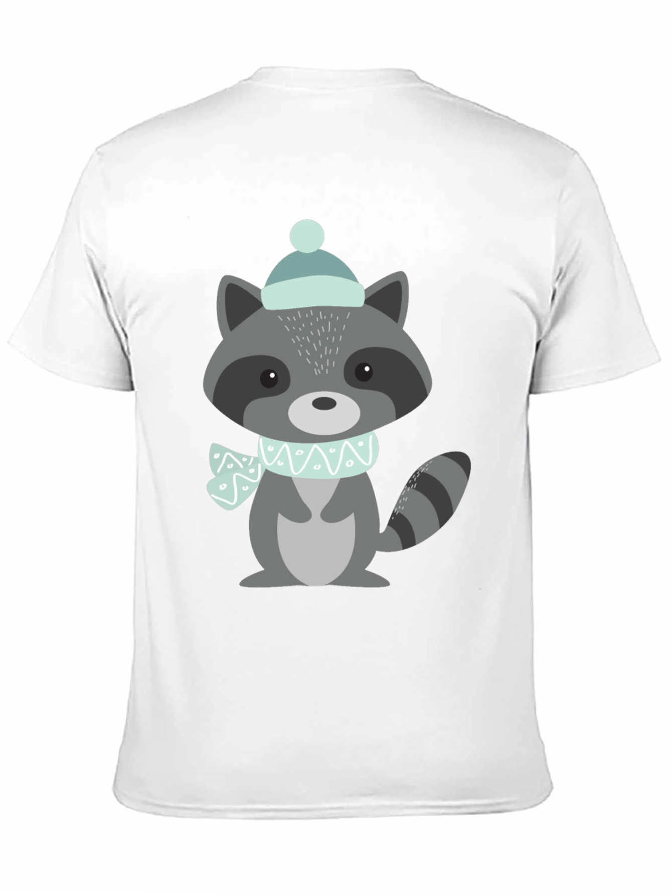 Cute Raccoon Winter Hat Graphic Tee