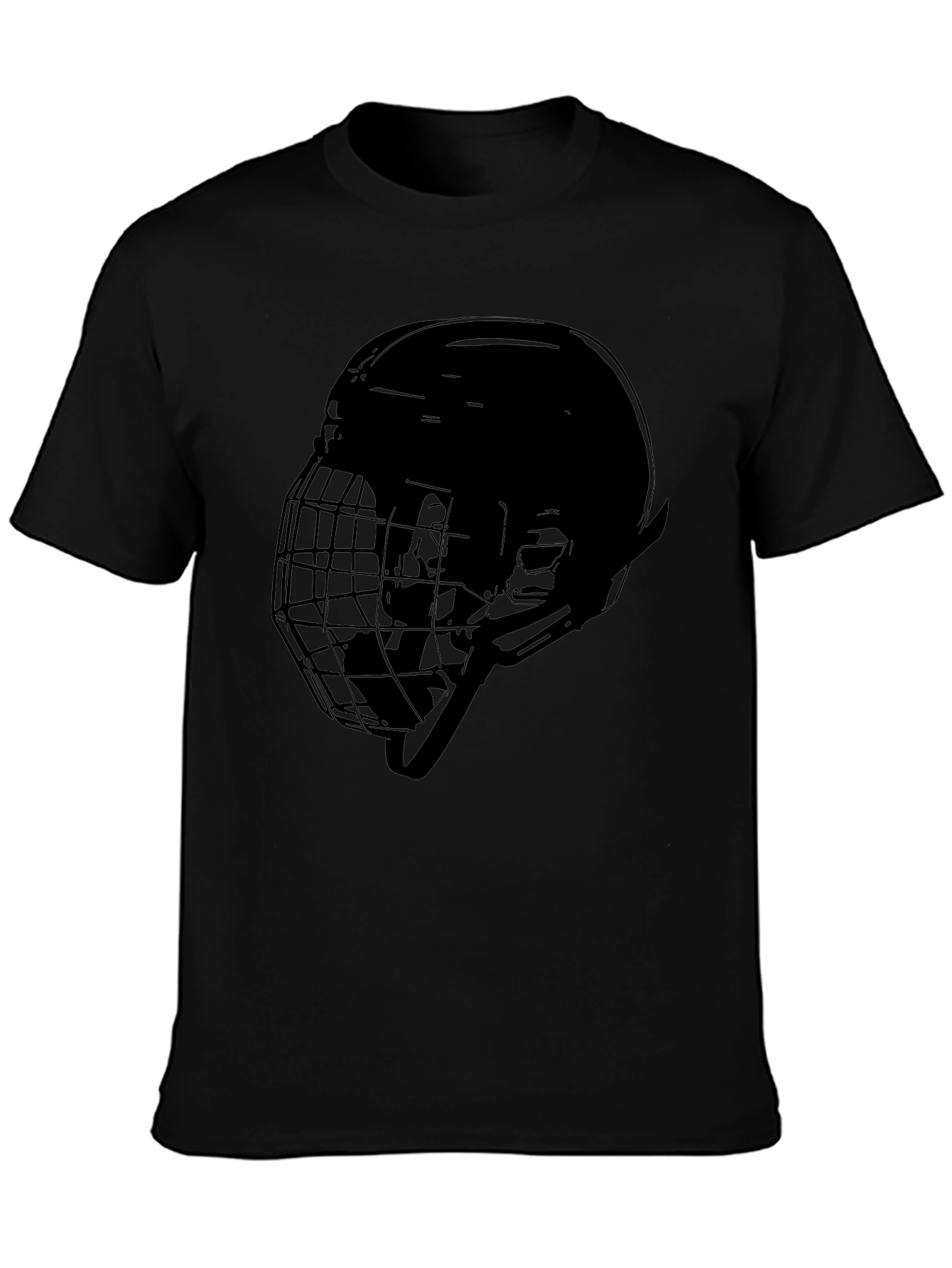 Hockey Helmet Graphic Tee - Black