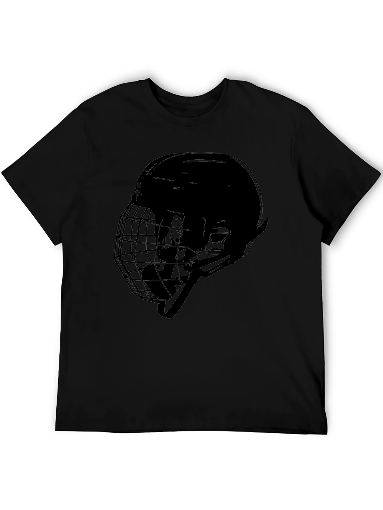 Hockey Helmet Graphic Tee - Black