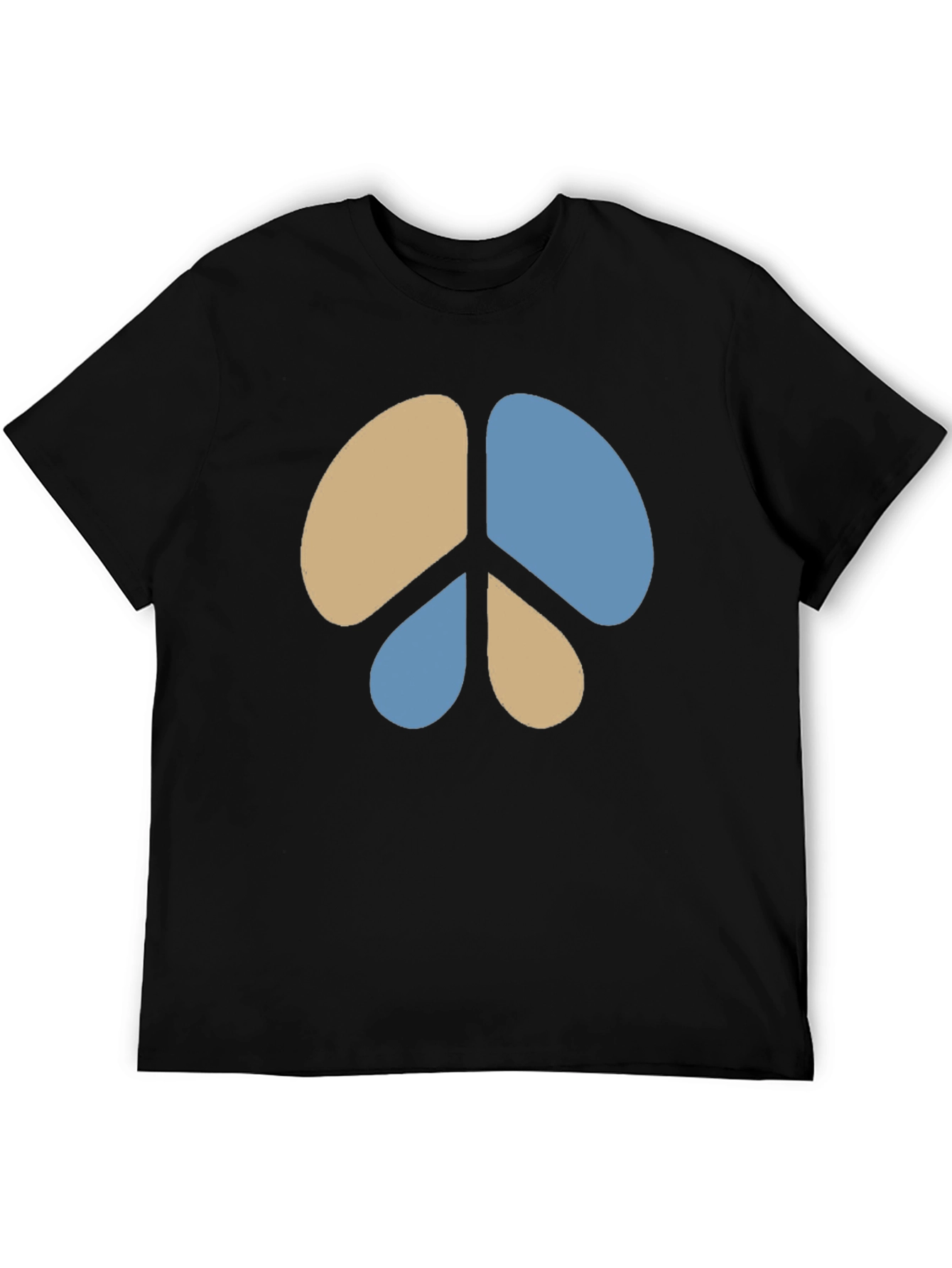 Peace Sign Graphic Tee - Casual Black T-Shirt