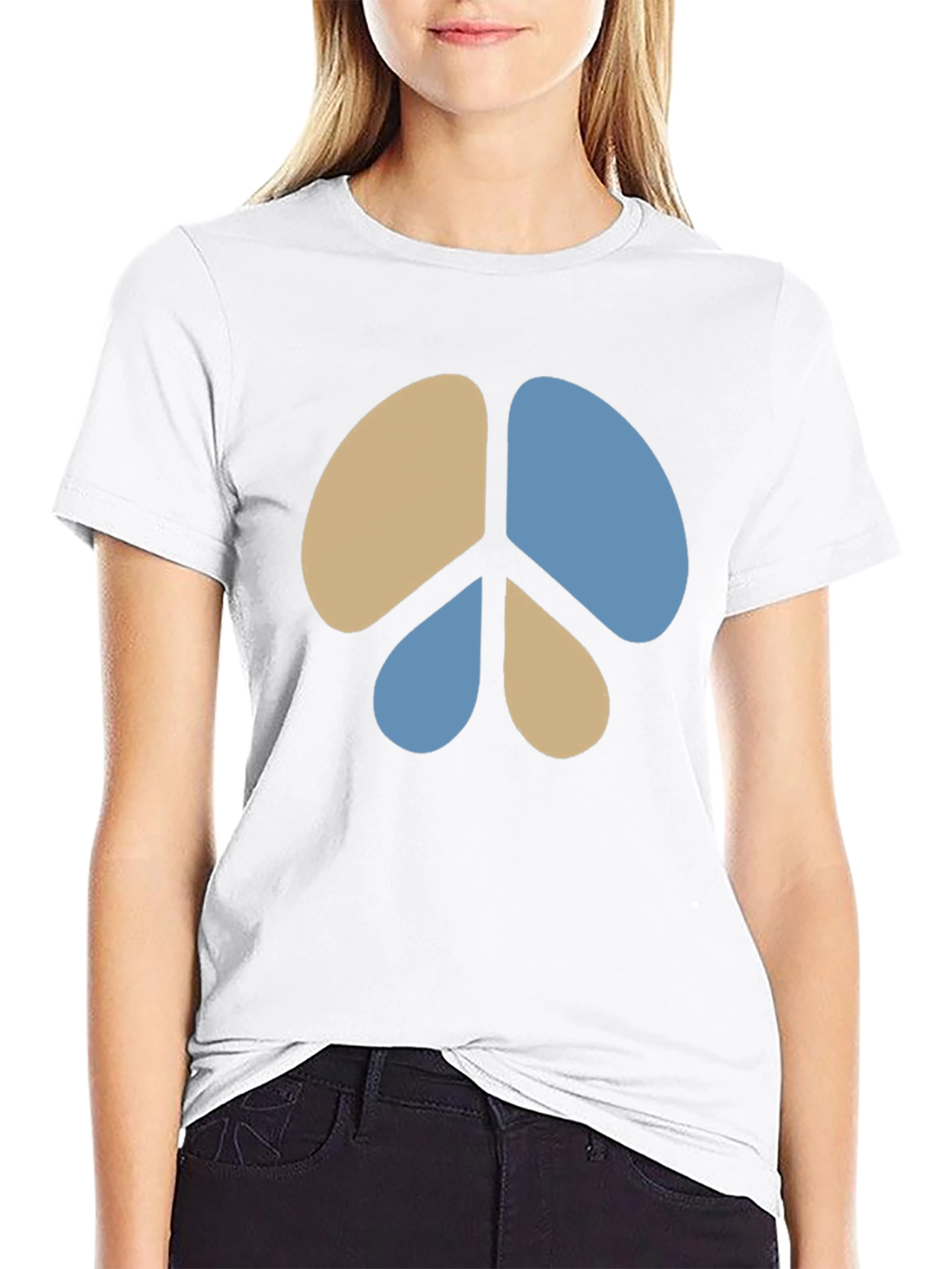 Peace Sign Graphic Tee - Casual Black T-Shirt