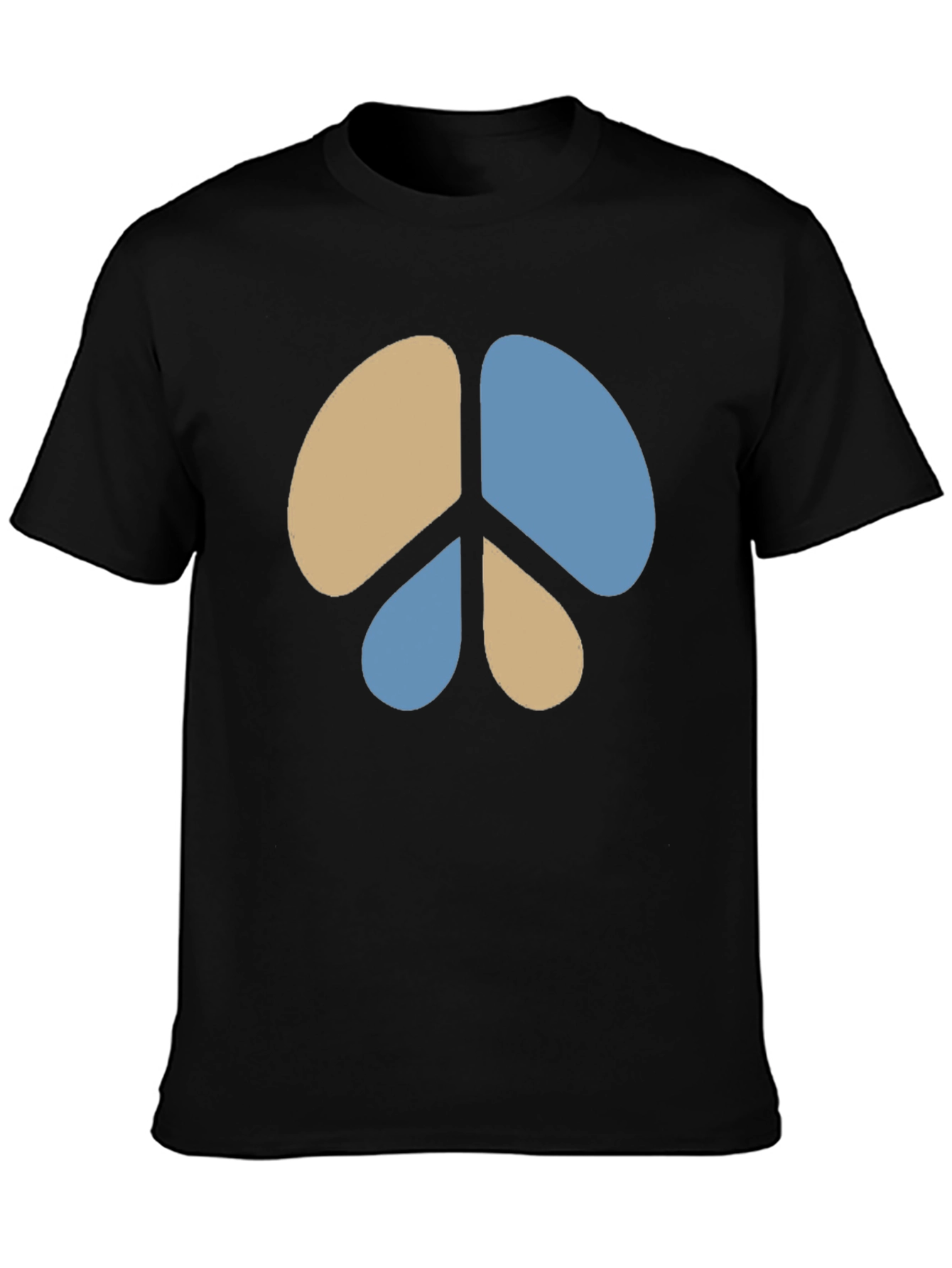 Peace Sign Graphic Tee - Casual Black T-Shirt