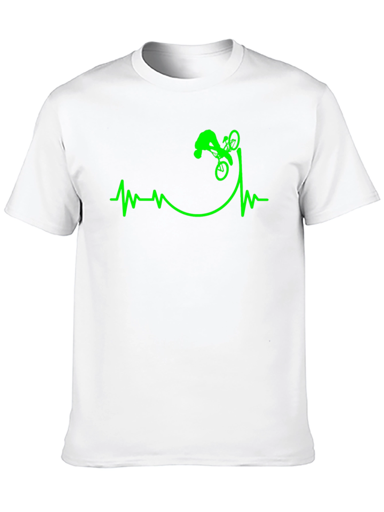 Mountain Bike Heartbeat T-Shirt - Black