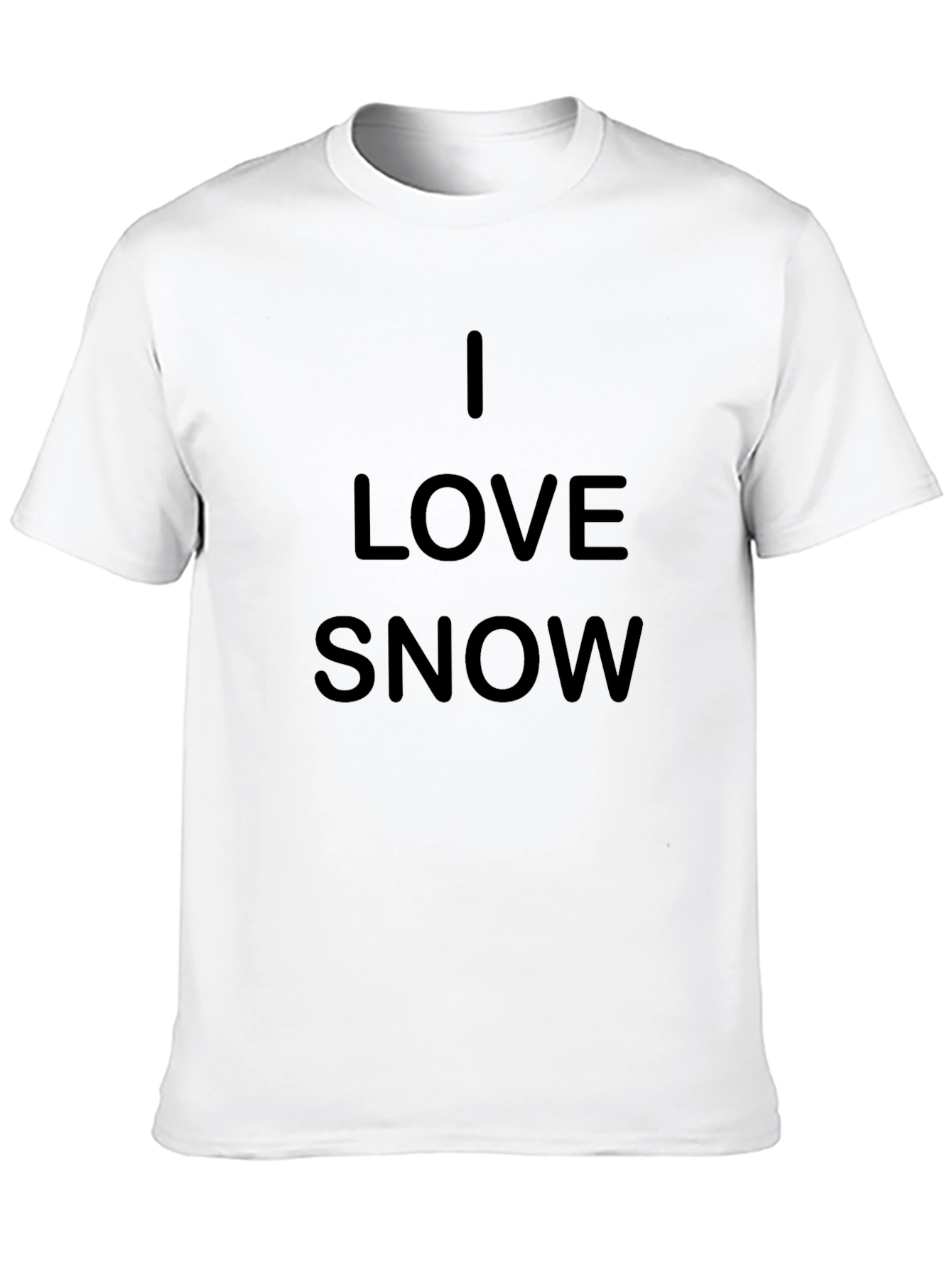 I Love Snow T-Shirt - Black Cotton Tee