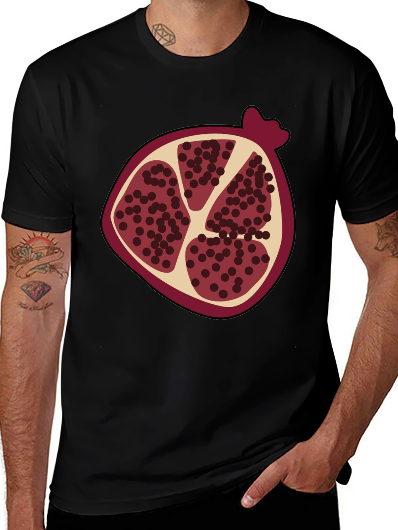 Pomegranate Graphic Tee - Stylish Fruit Design