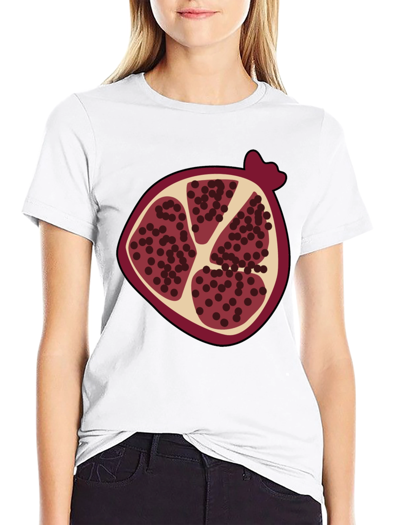 Pomegranate Graphic Tee - Stylish Fruit Design