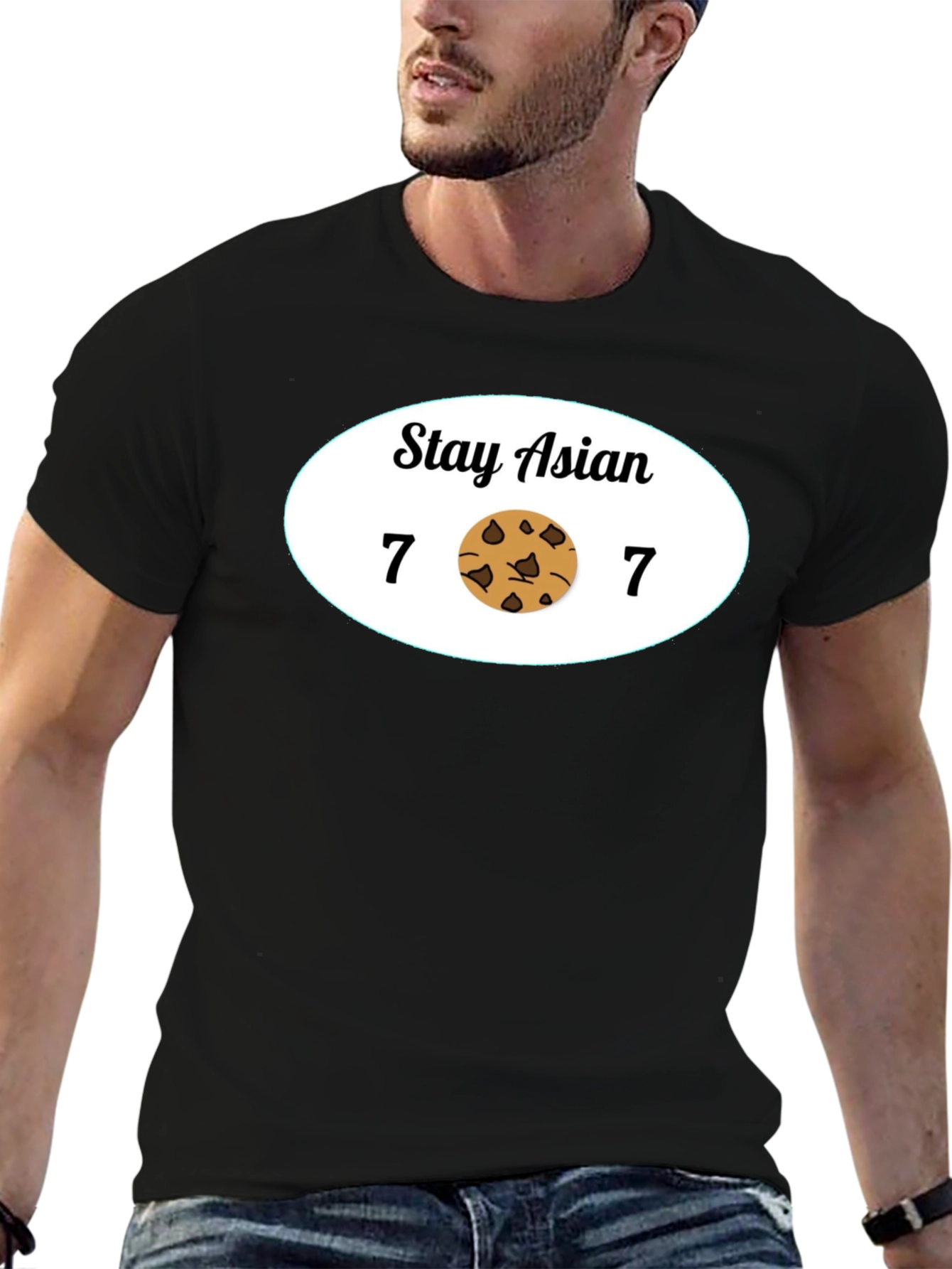 Stay Asian 7 Cookie 7 Funny Graphic Tee