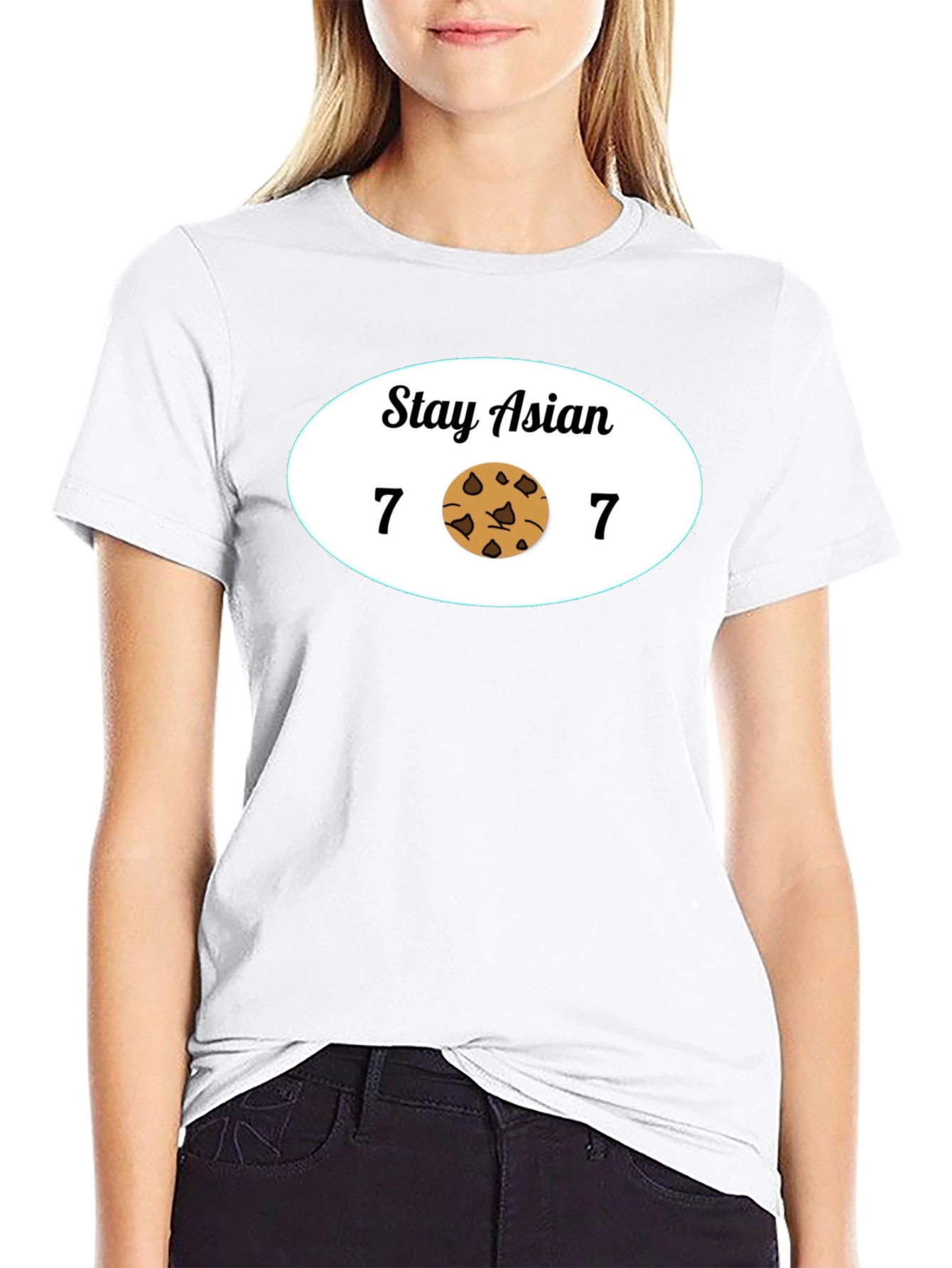 Stay Asian 7 Cookie 7 Funny Graphic Tee