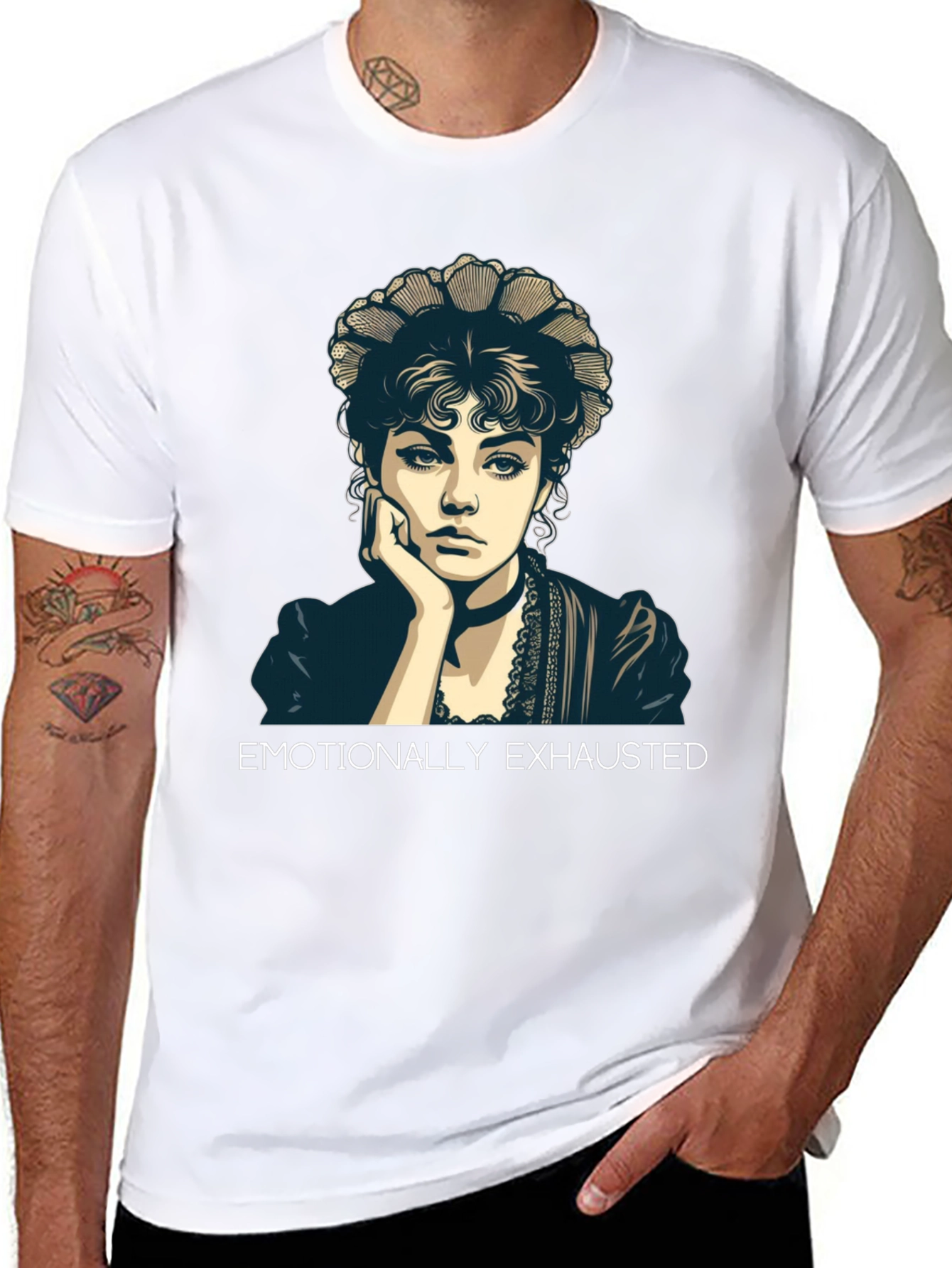 Emotionally Exhausted Portrait T-Shirt