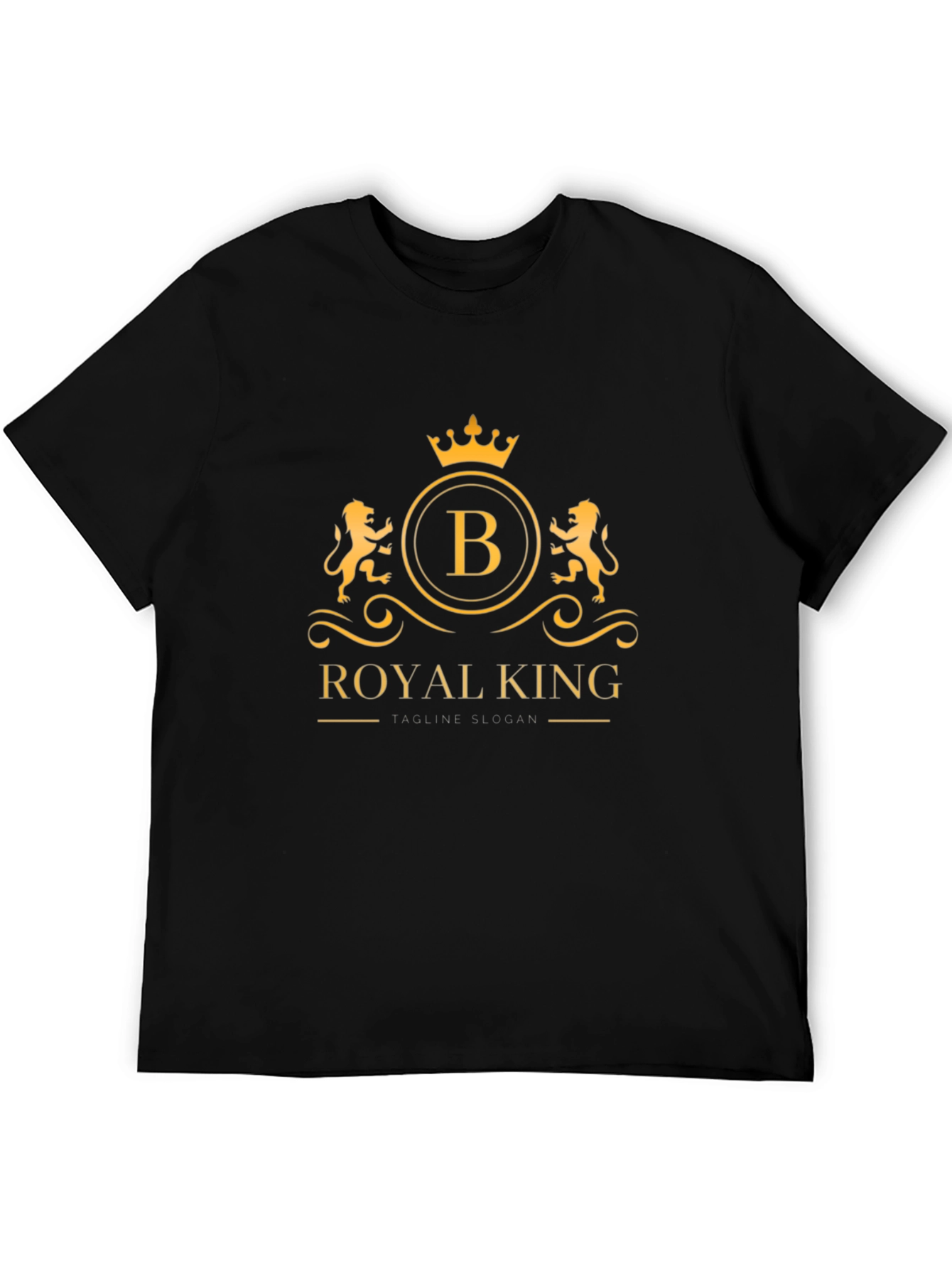 Royal King Graphic Tee - Stylish Mens Black T-Shirt