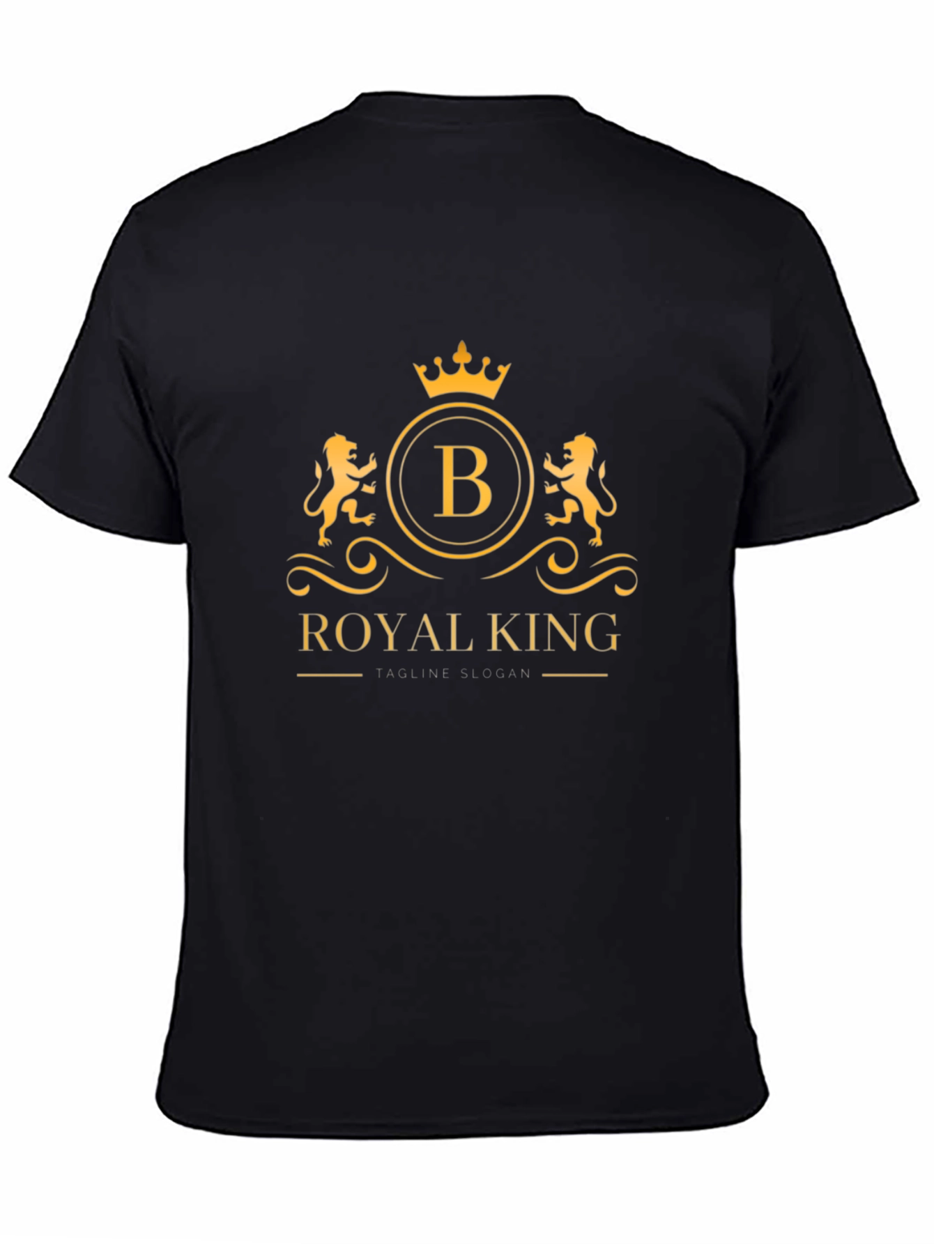 Royal King Graphic Tee - Stylish Mens Black T-Shirt