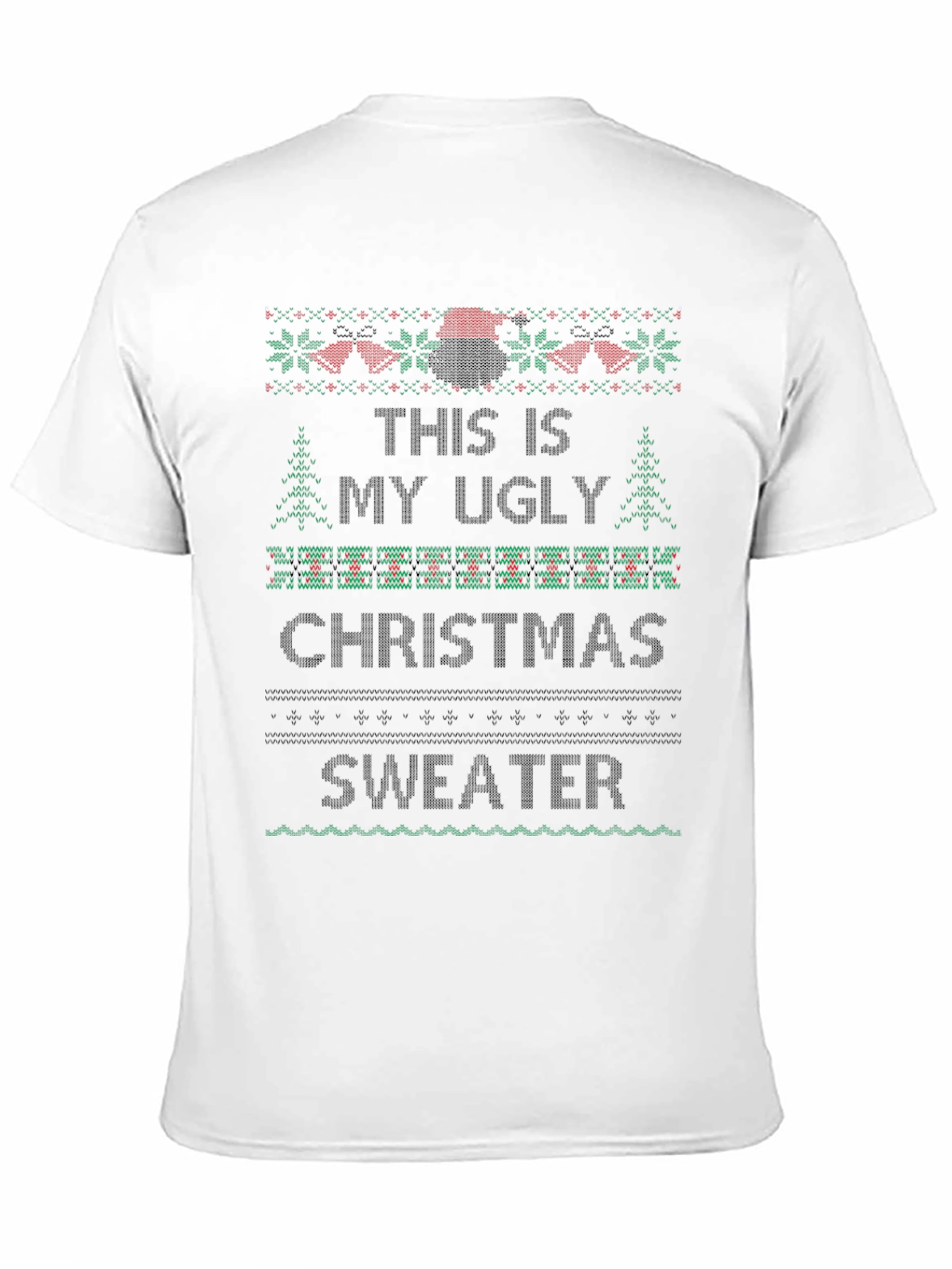 Ugly Christmas Sweater Graphic Tee Black