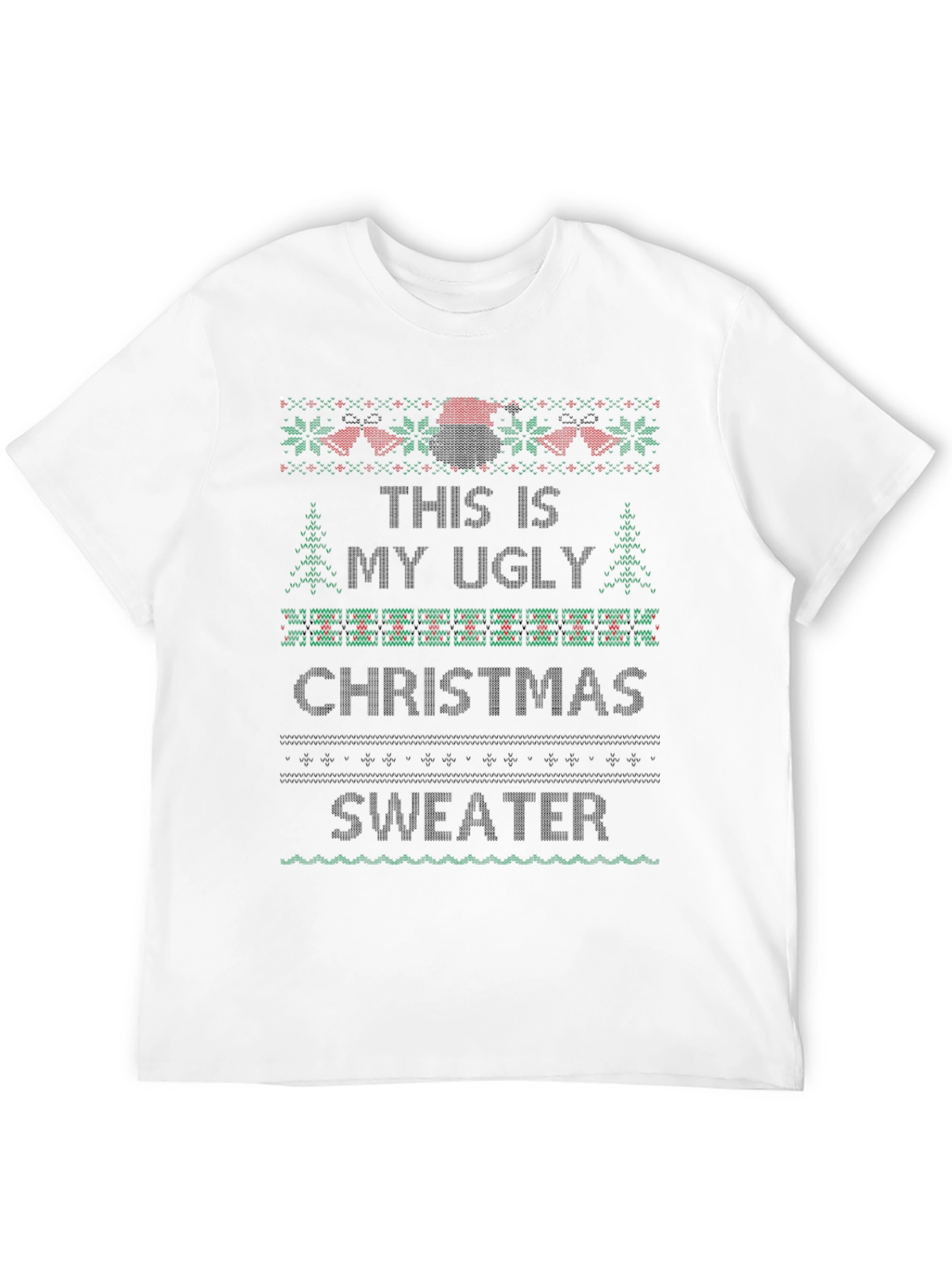 Ugly Christmas Sweater Graphic Tee Black