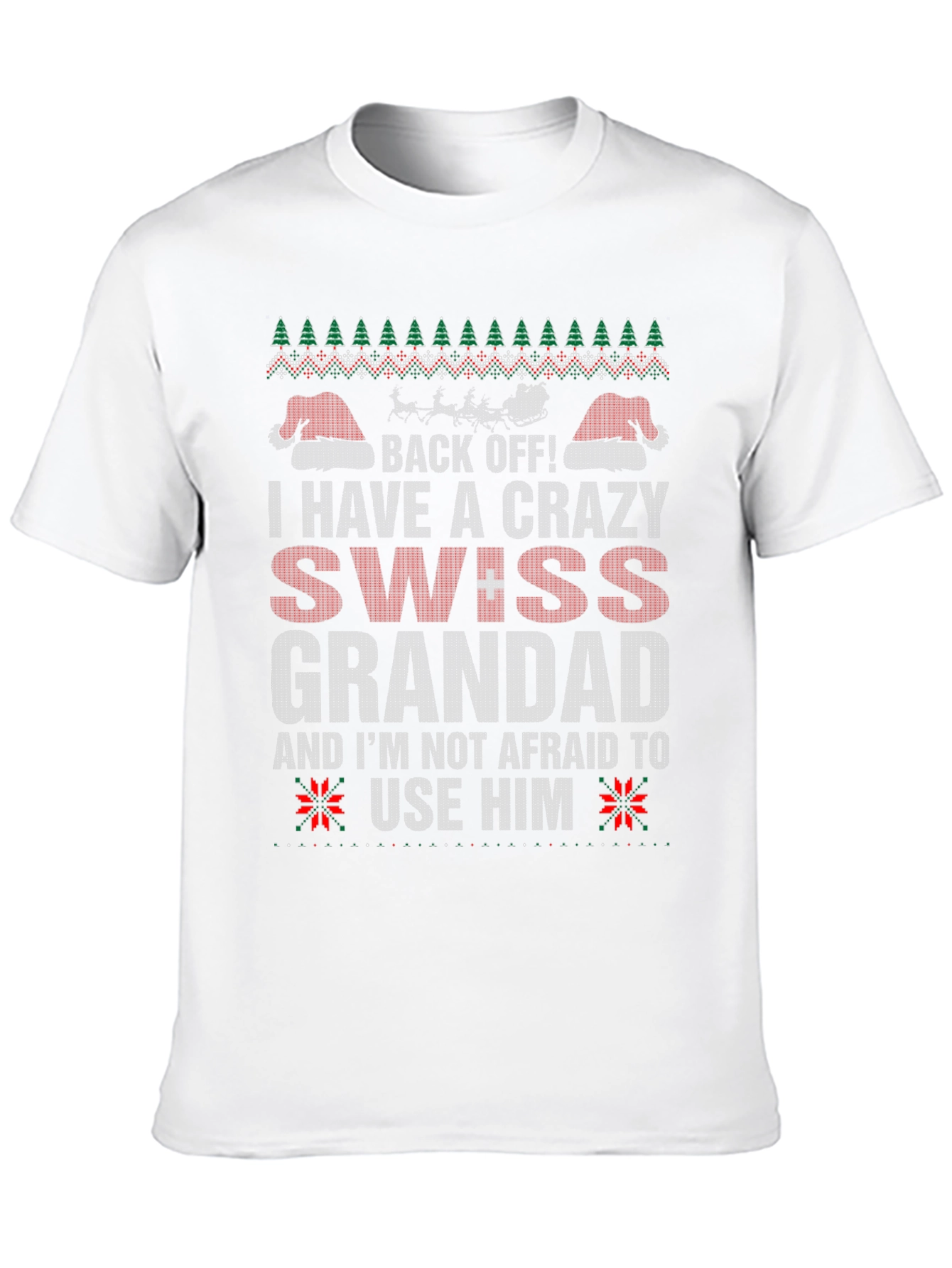 Crazy Swiss Grandad Christmas T-Shirt
