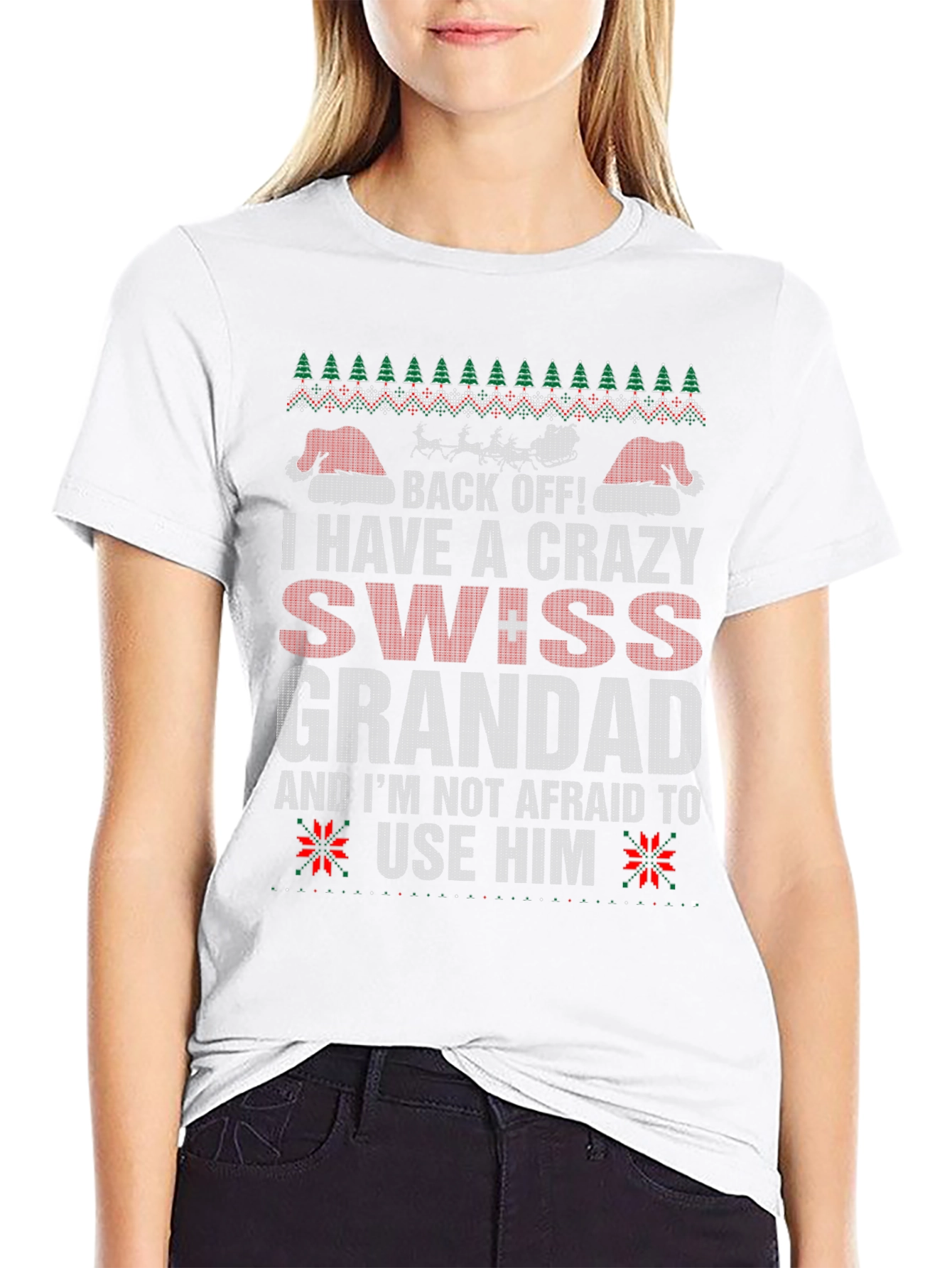 Crazy Swiss Grandad Christmas T-Shirt