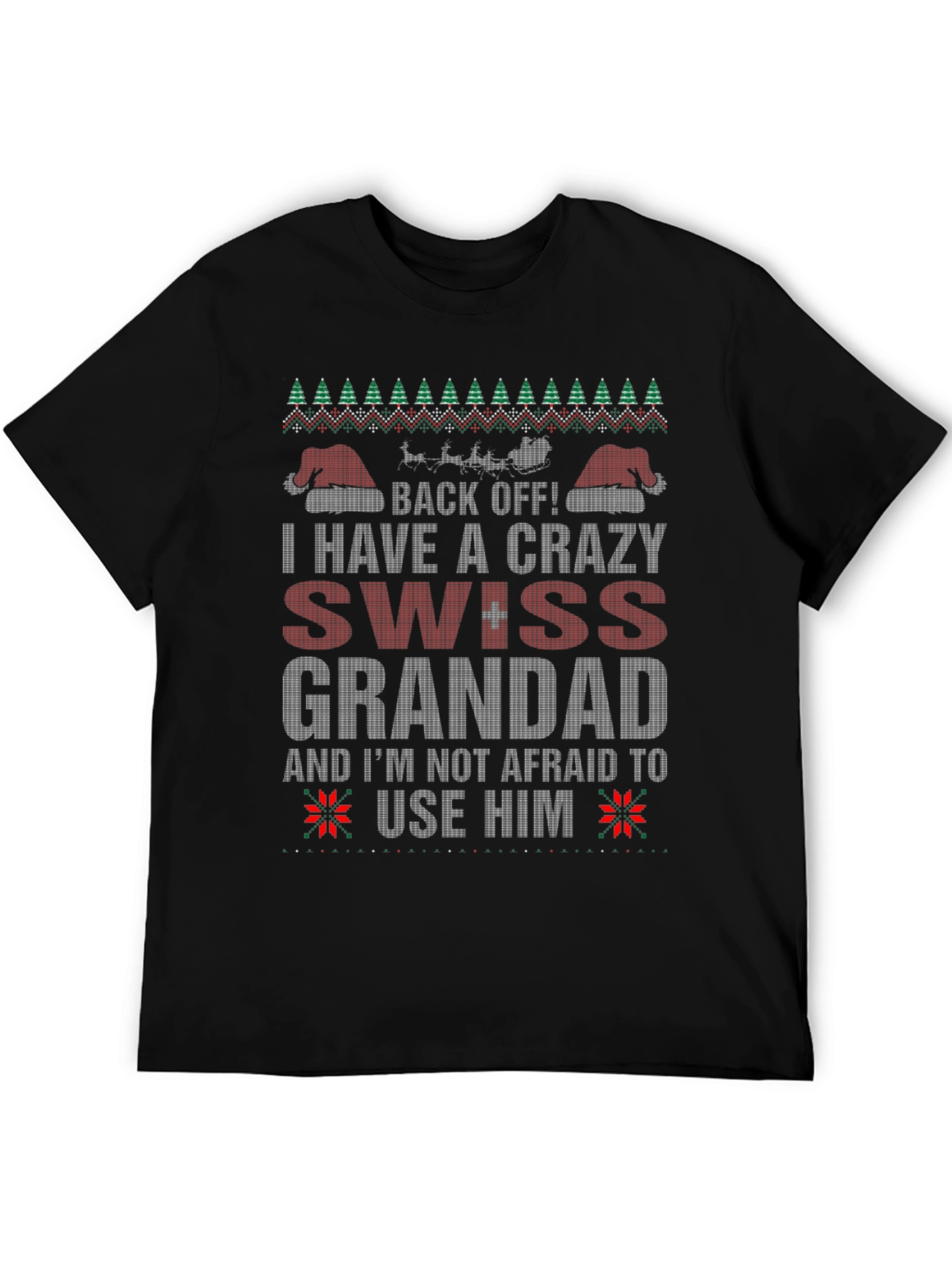 Crazy Swiss Grandad Christmas T-Shirt