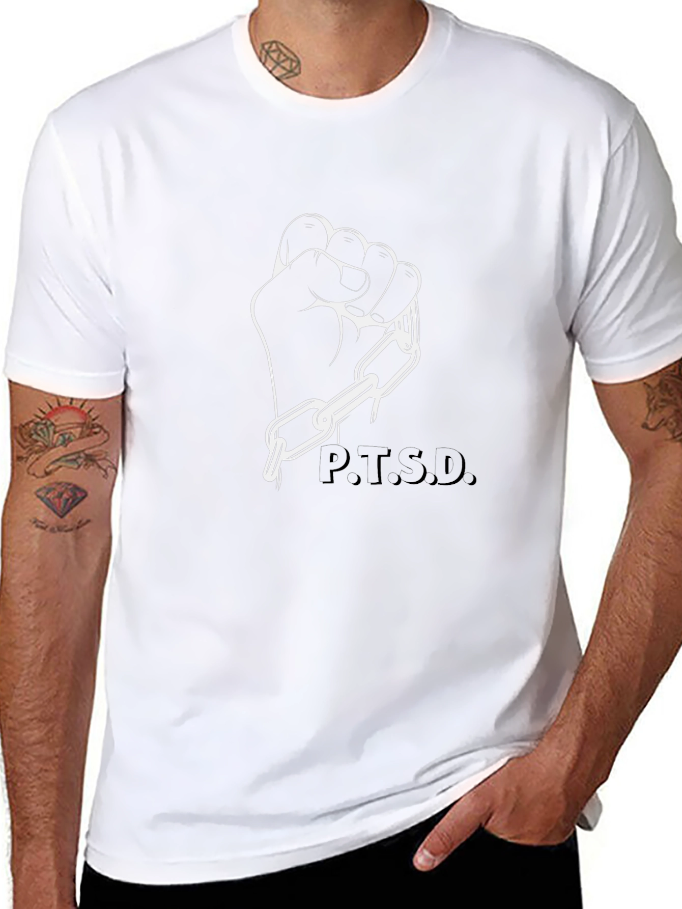 P.T.S.D. Awareness Graphic Tee - Black