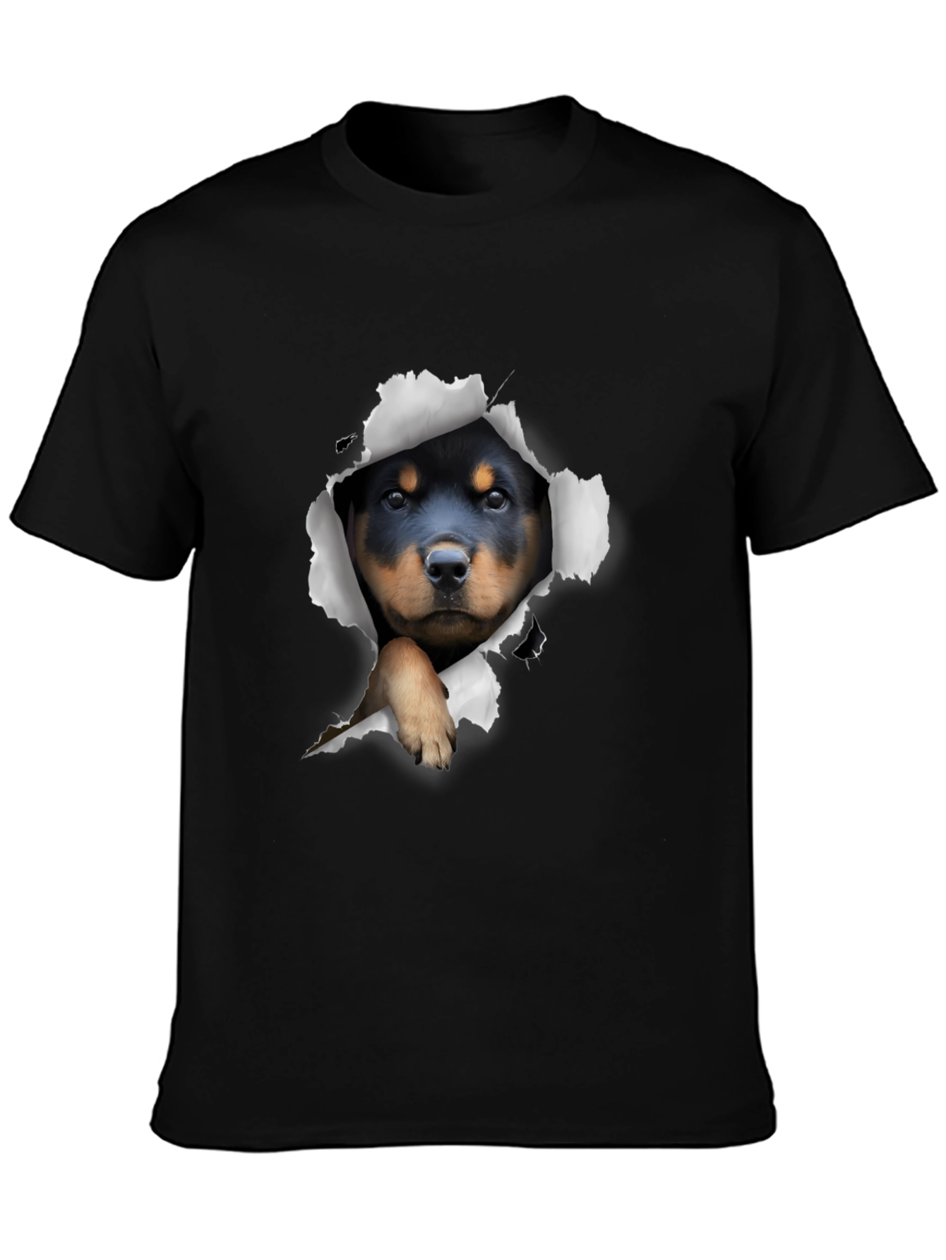 Rottweiler Puppy Peek-a-Boo T-Shirt